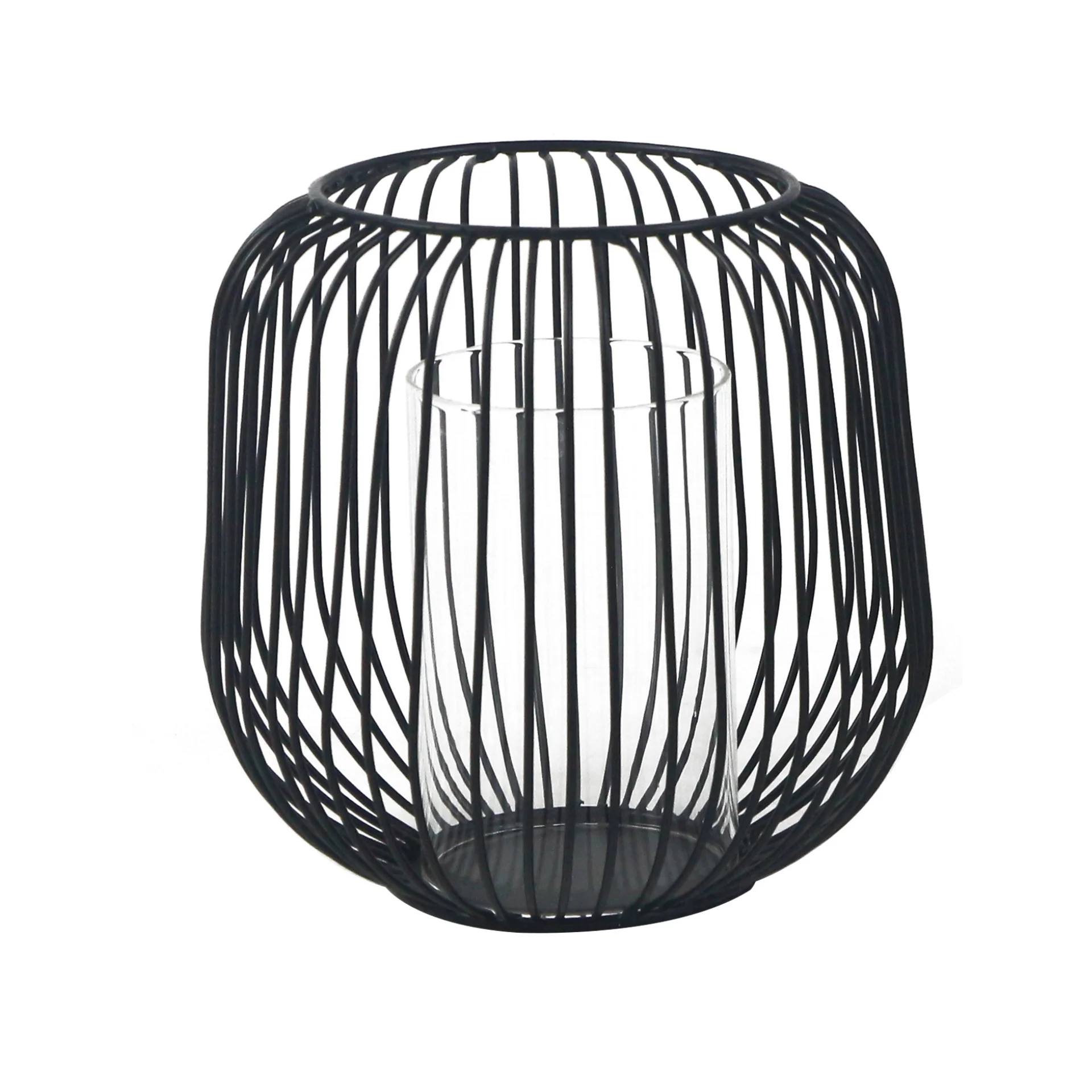 Aja lanterna in metallo nero 17 cm