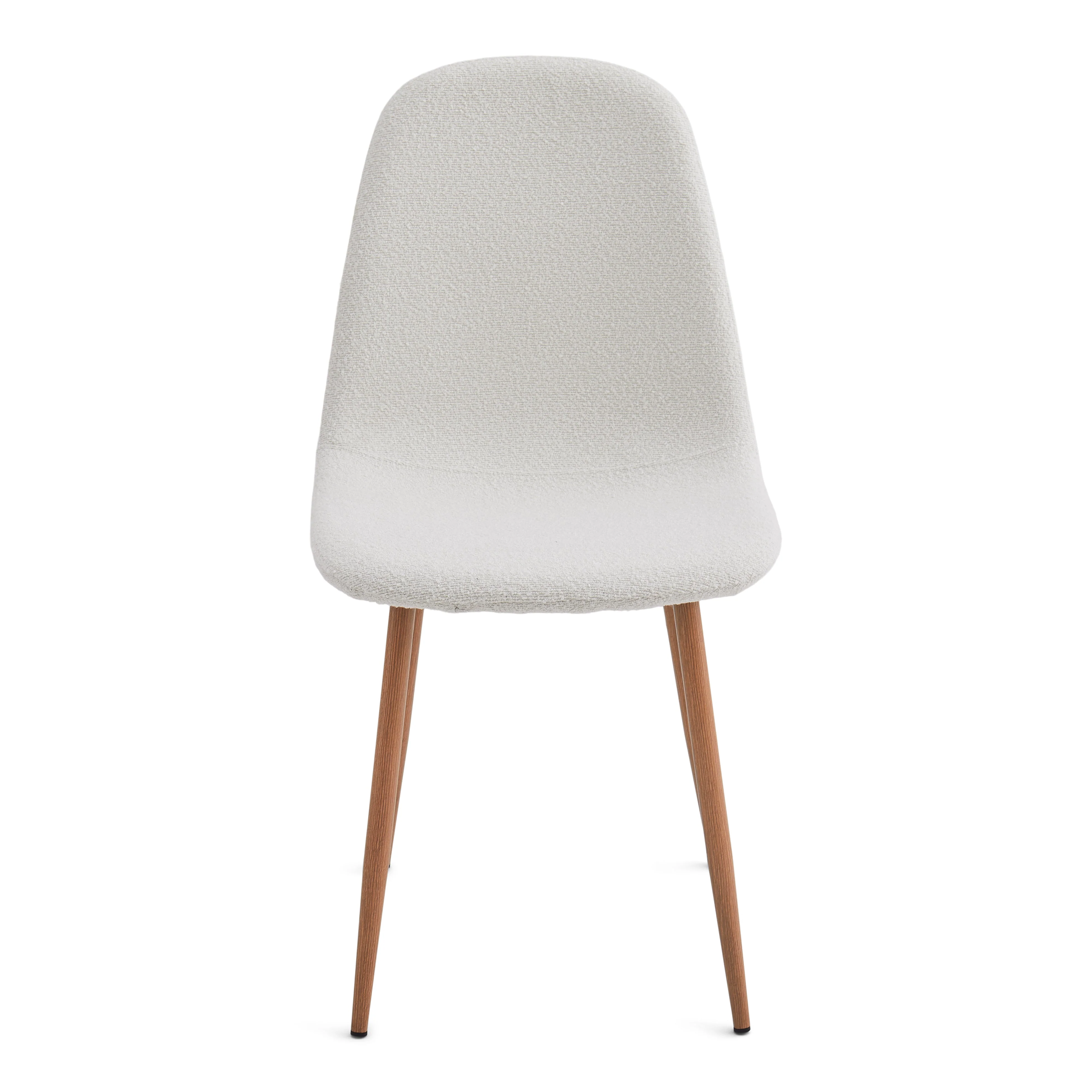 Anna Sedia da pranzo - bouclé bianco con gambe in rovere - Image 5