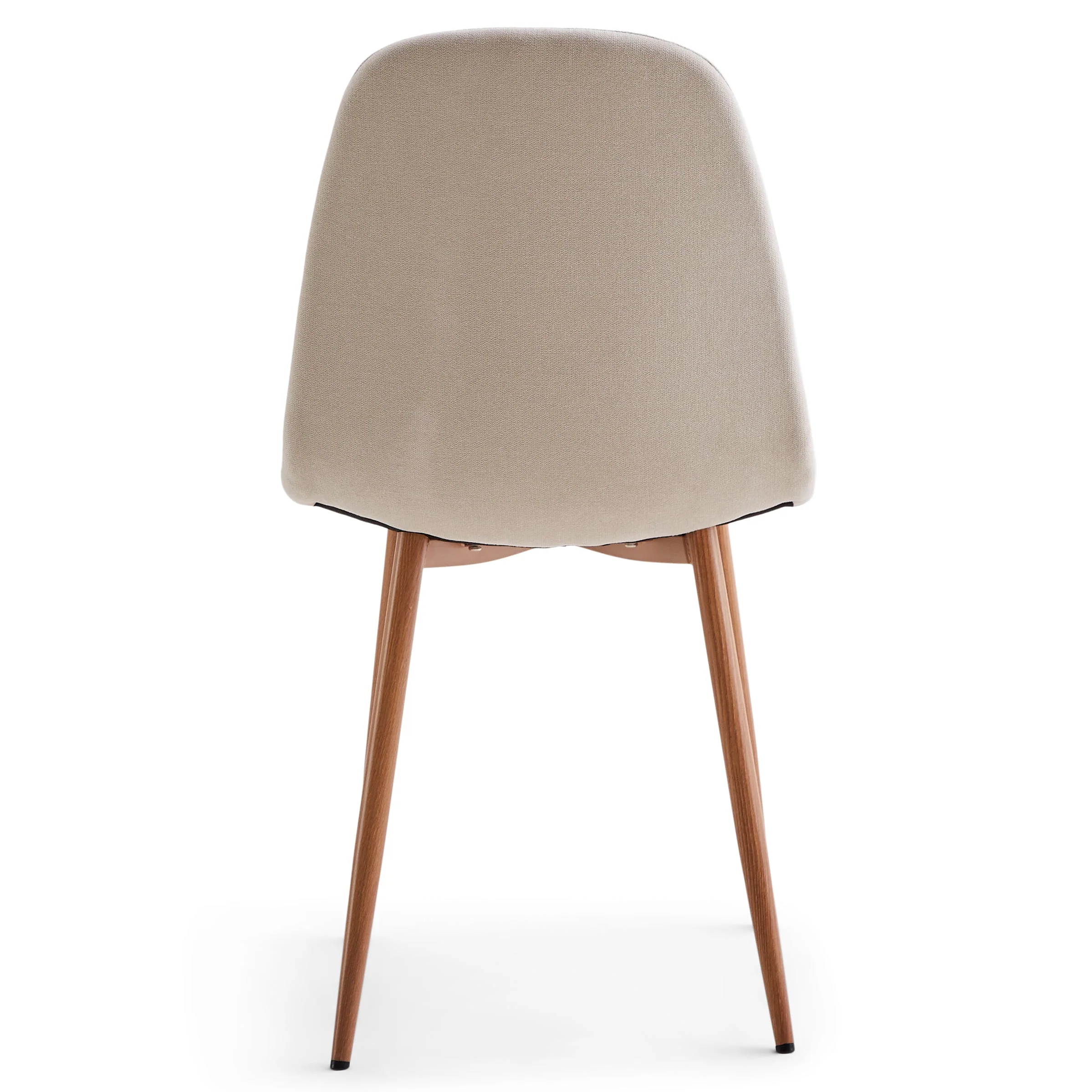 Anna - Sedia da pranzo tessuto beige effetto rovere - Image 3