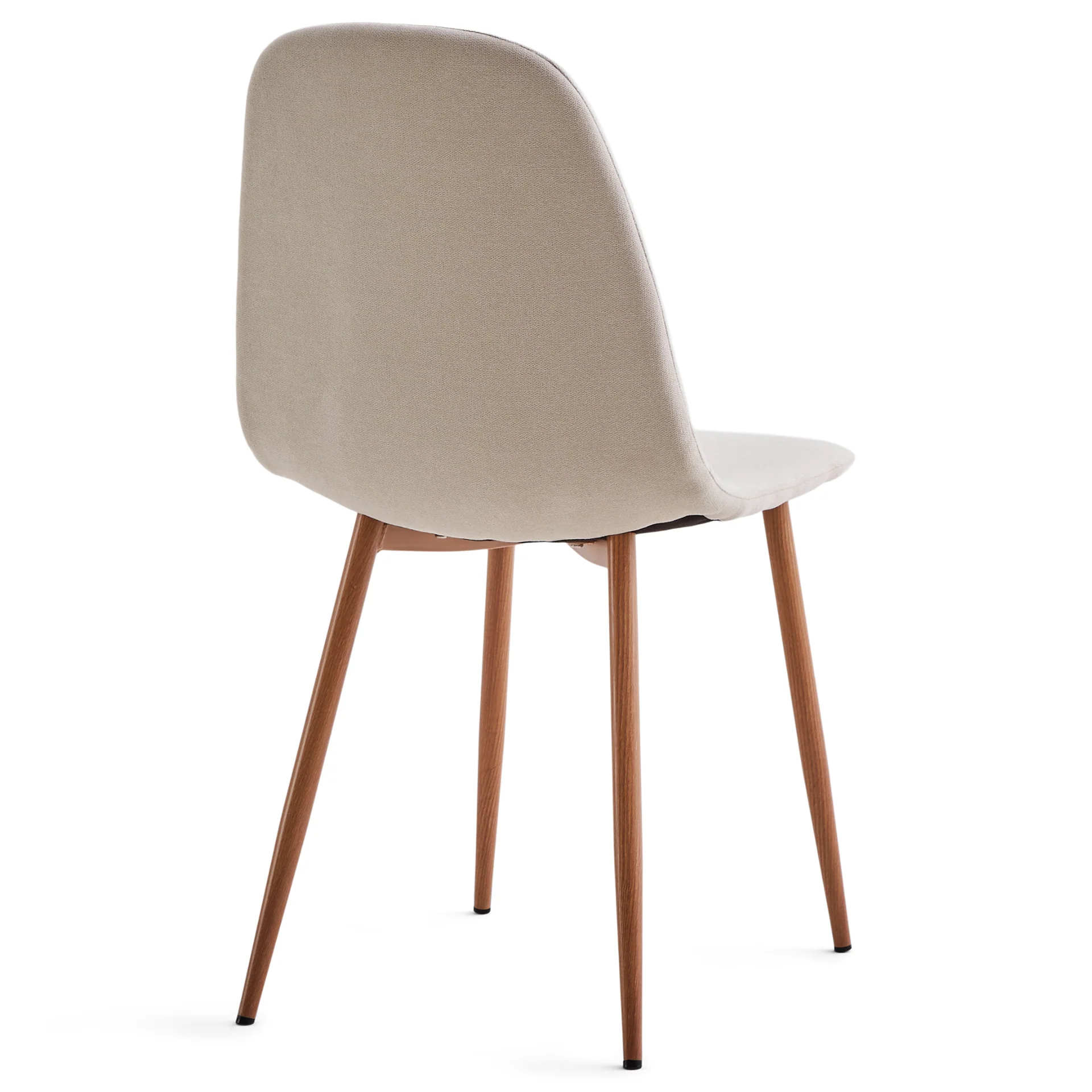 Anna - Sedia da pranzo tessuto beige effetto rovere - Image 4