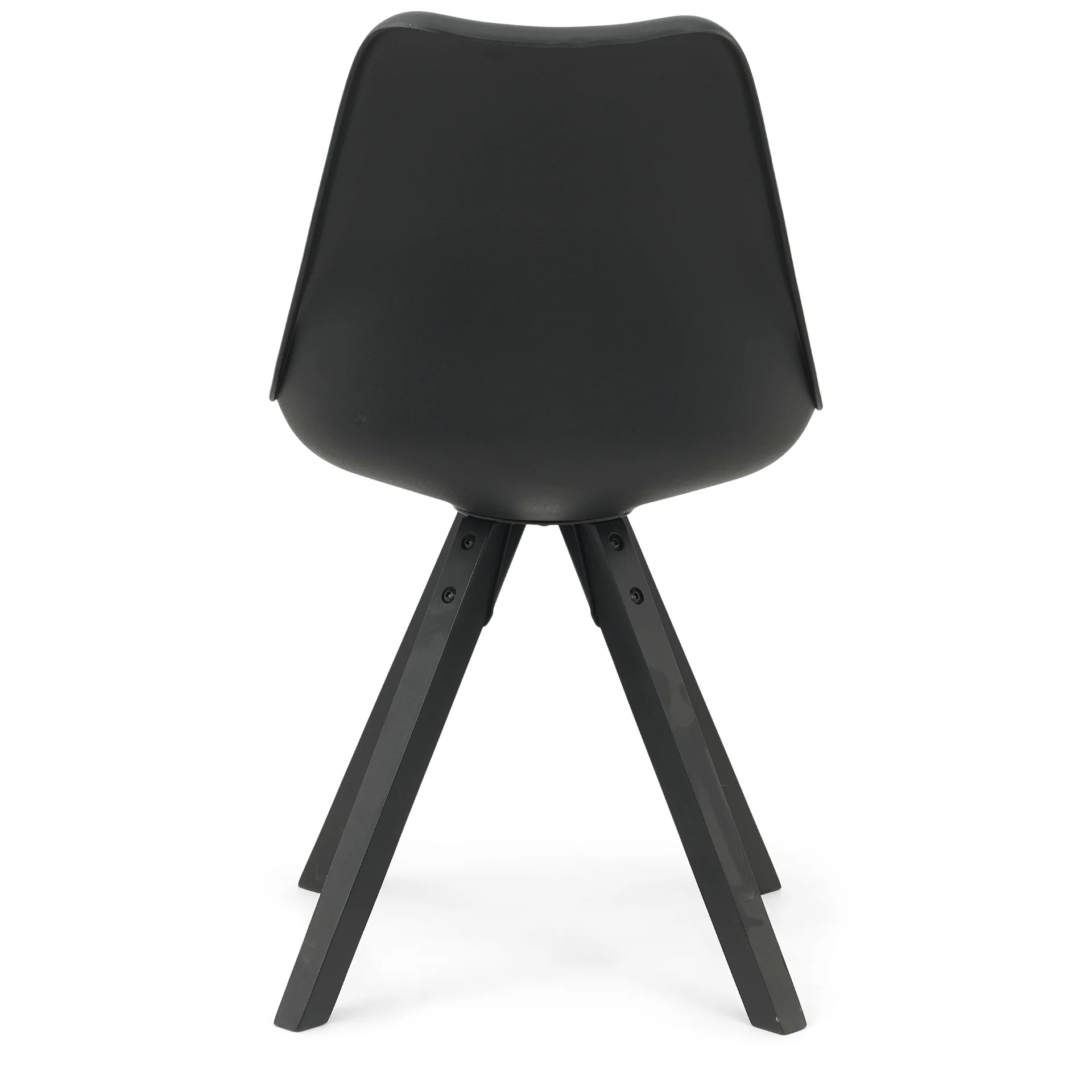 Aria - Sedia da pranzo nera con gambe in legno nero - Image 9