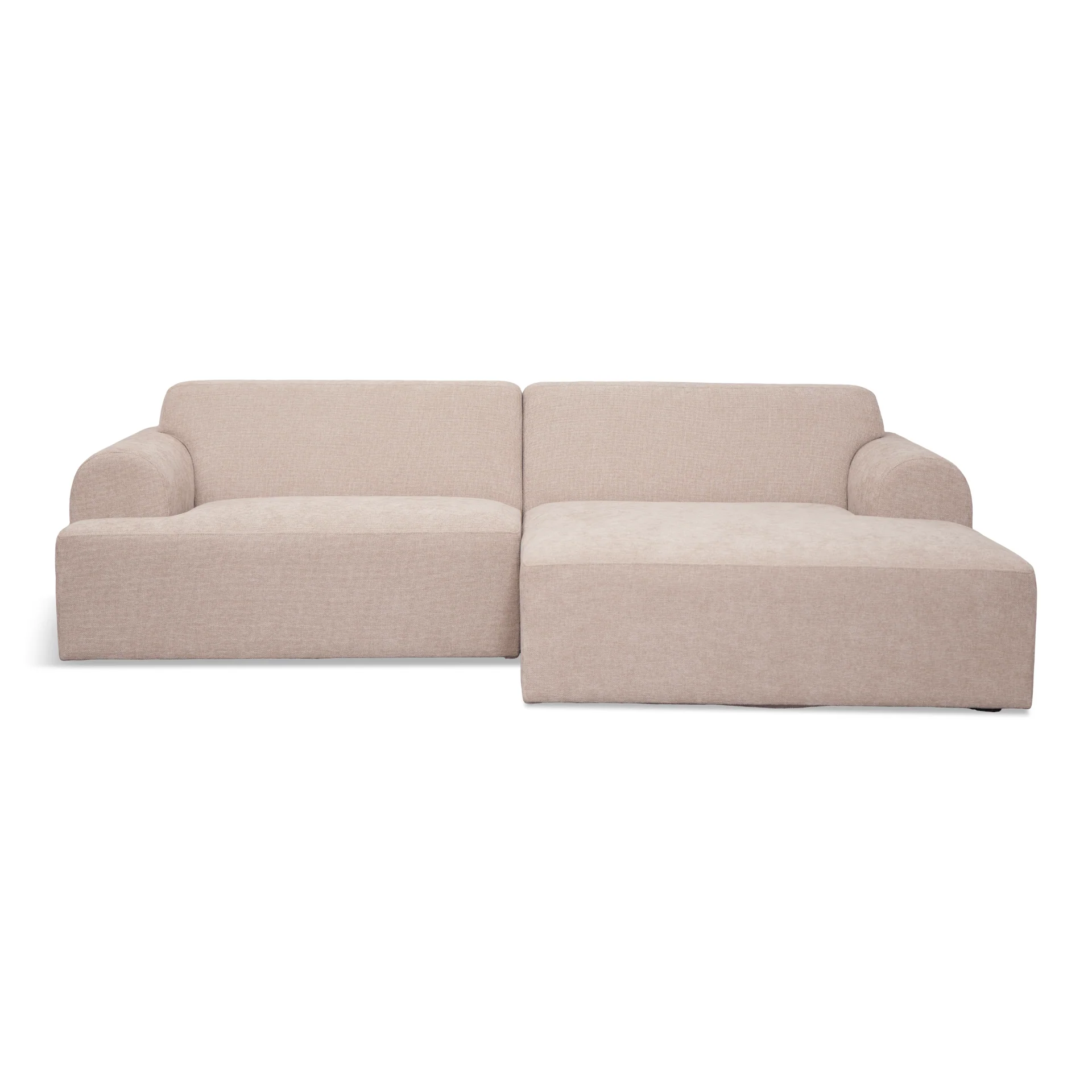 Arianna - Divano con chaise longue crema - Orientamento destro