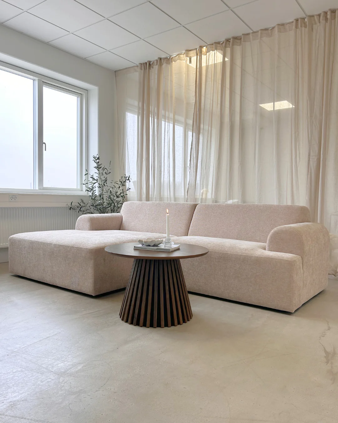 Arianna - Divano con chaise longue crema - Orientamento destro - Image 2