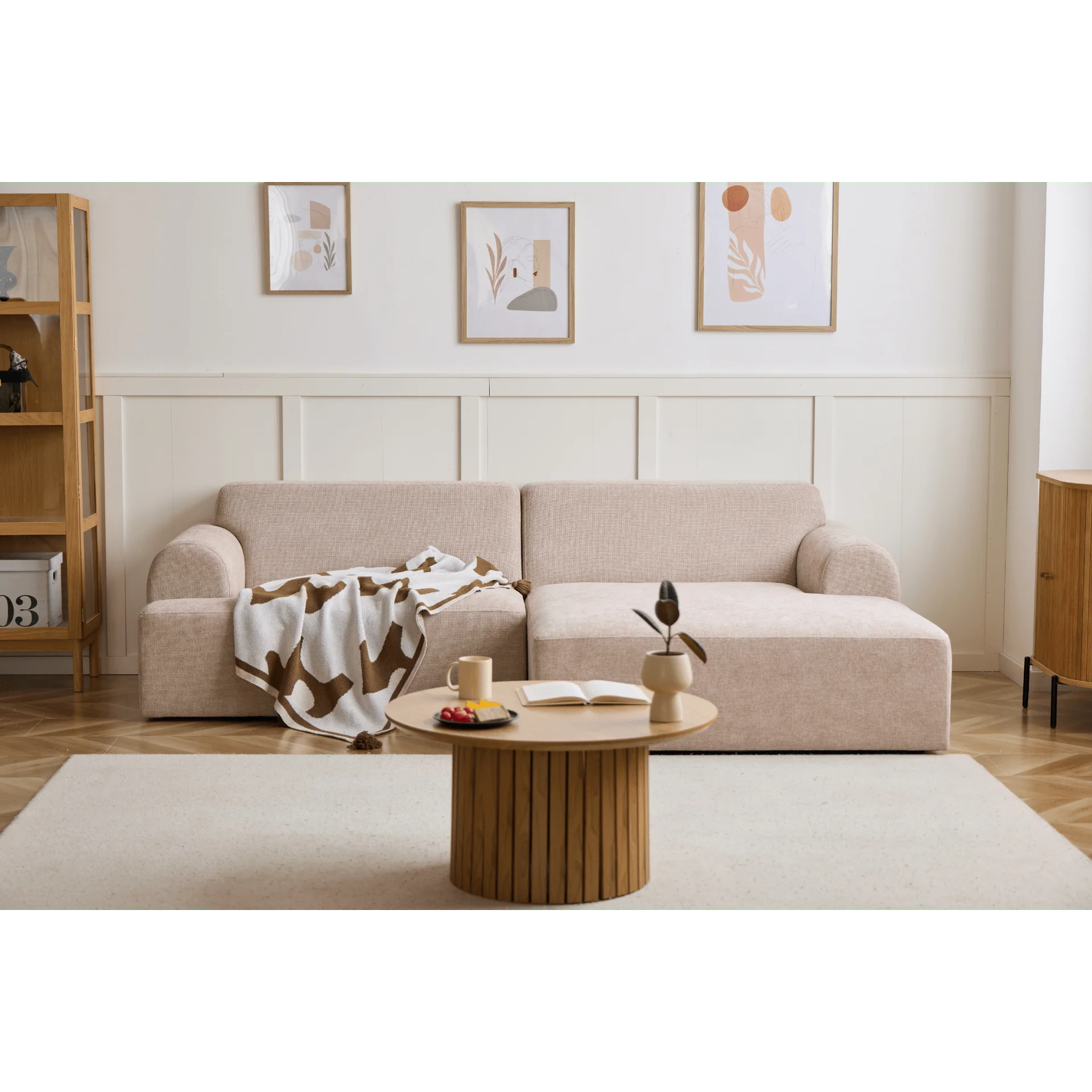 Arianna - Divano con chaise longue crema - Orientamento destro - Image 4