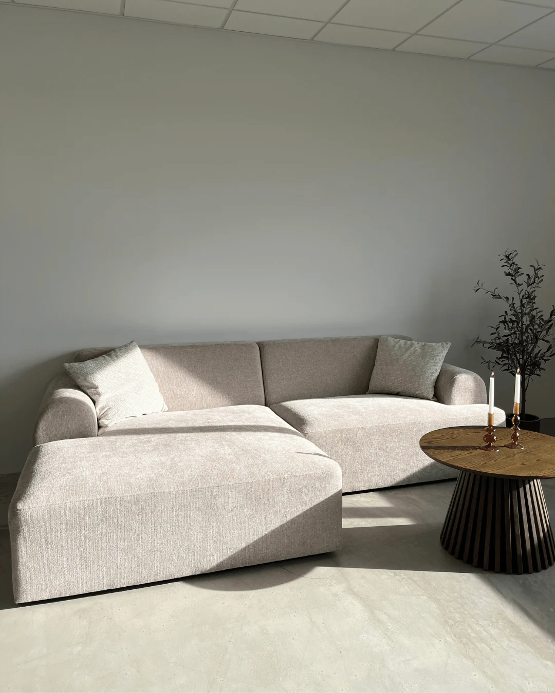 Arianna - Divano con chaise longue crema - Orientamento sinistro - Image 3