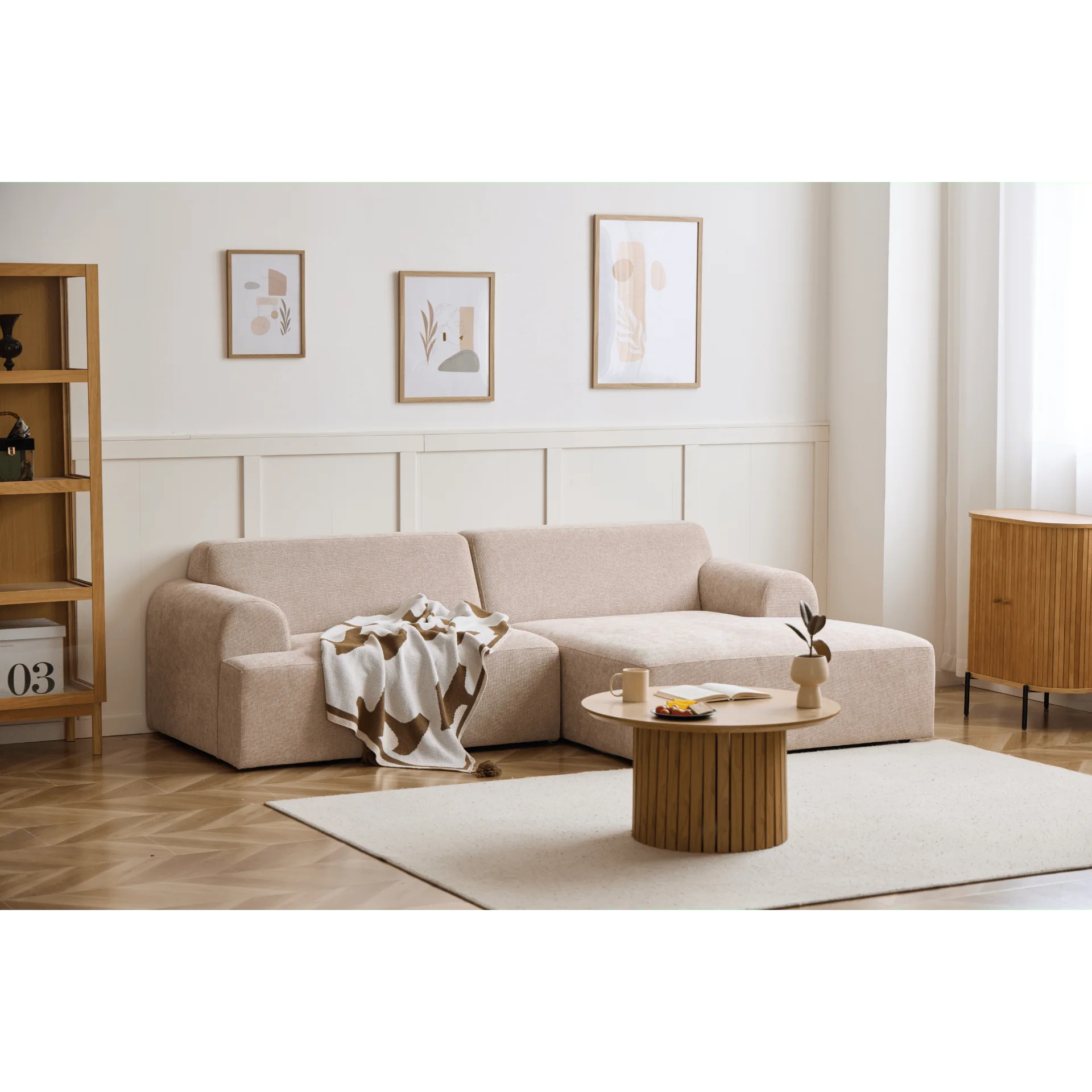 Arianna - Divano con chaise longue crema - Orientamento sinistro - Image 4