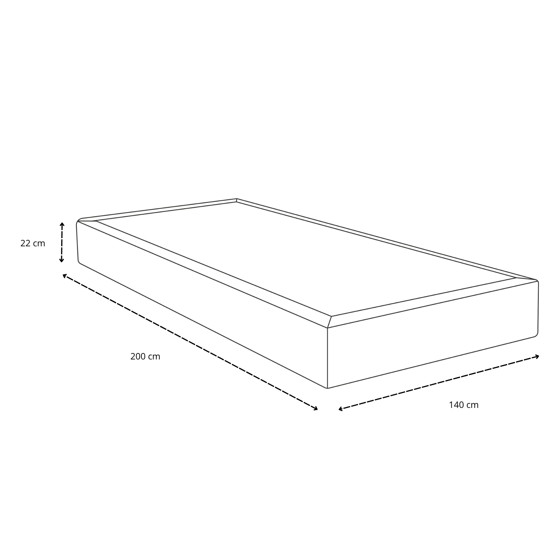 Base letto in beige 140x200 cm con topper in schiuma PU da 4 cm escl. gambe - Image 5