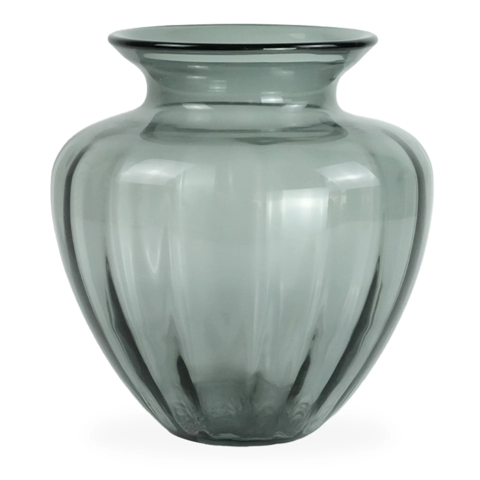Bati vaso in vetro grigio 27 cm