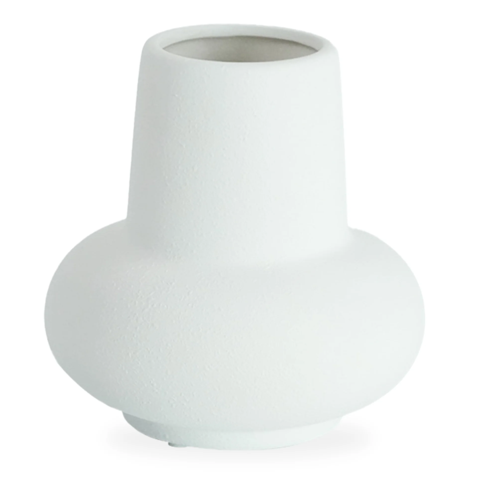 Birka vaso in ceramica bianca 15 cm