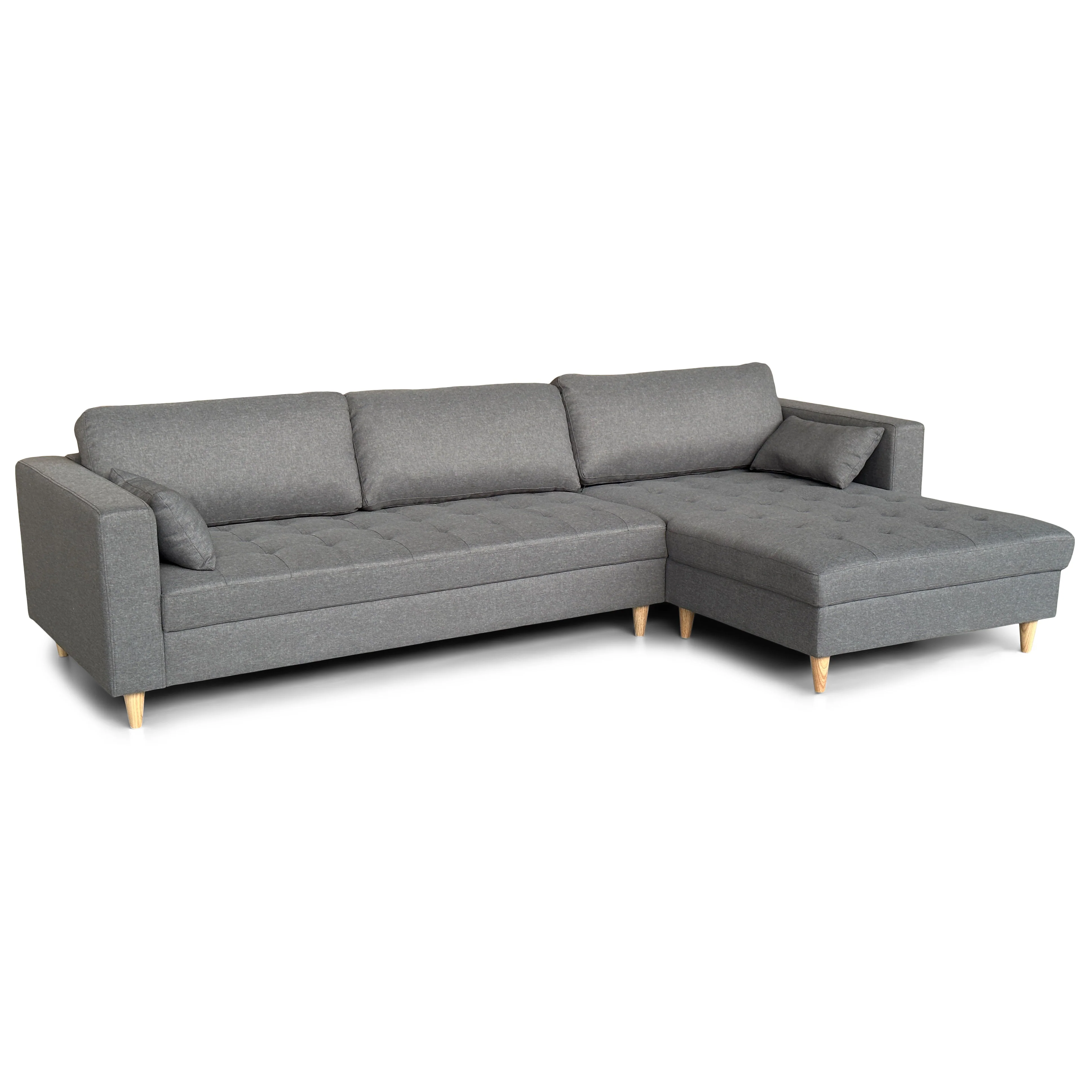 Brandy - Divano ad angolo reclinabile reversibile destro e sinistro in tessuto grigio - L: 290 x P: 96 x A: 80 cm - Image 10