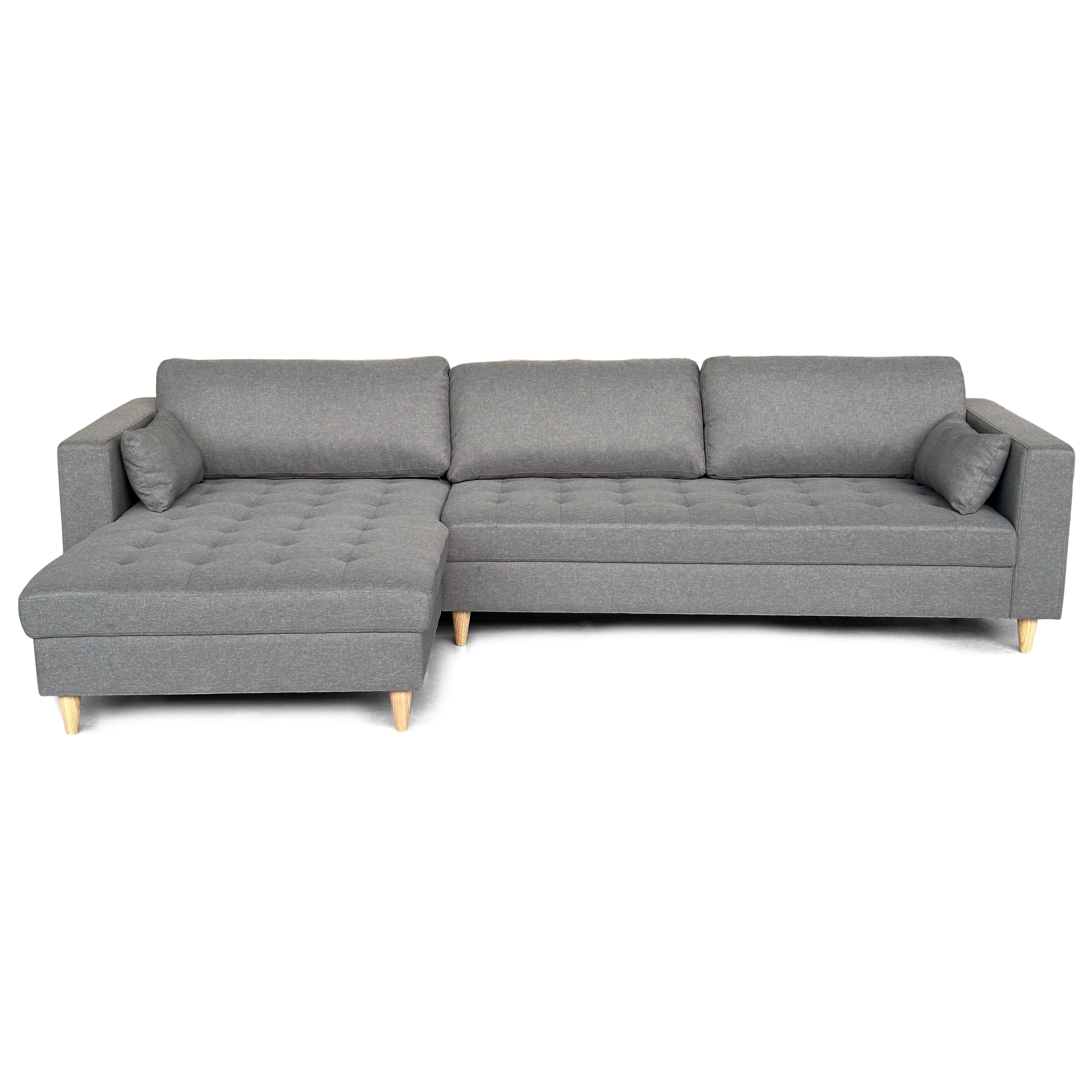 Brandy - Divano ad angolo reclinabile reversibile destro e sinistro in tessuto grigio - L: 290 x P: 96 x A: 80 cm - Image 6