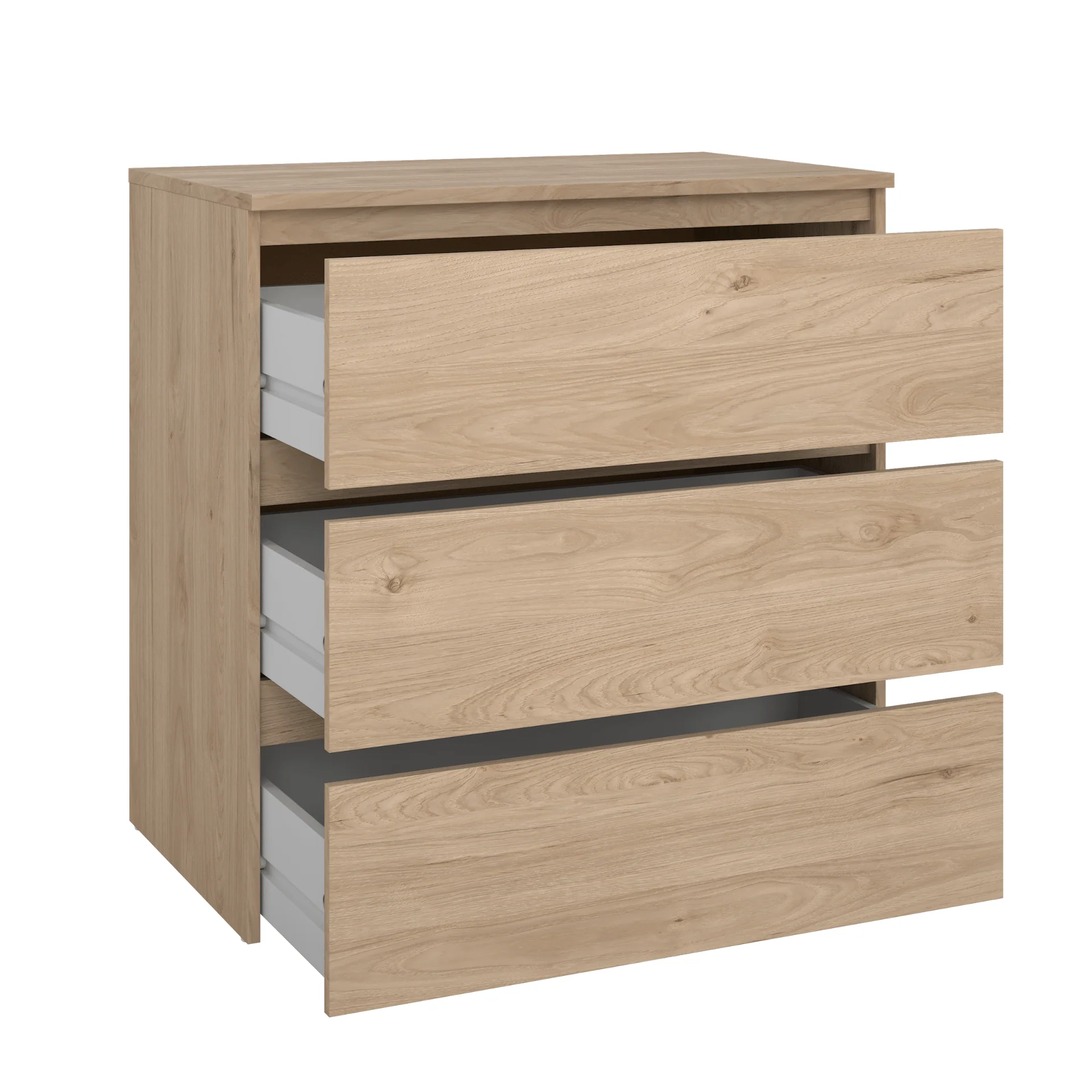 Maise cassettiera H:70 x L:70 x P:41 cm con 3 cassetti in look rovere - Image 3