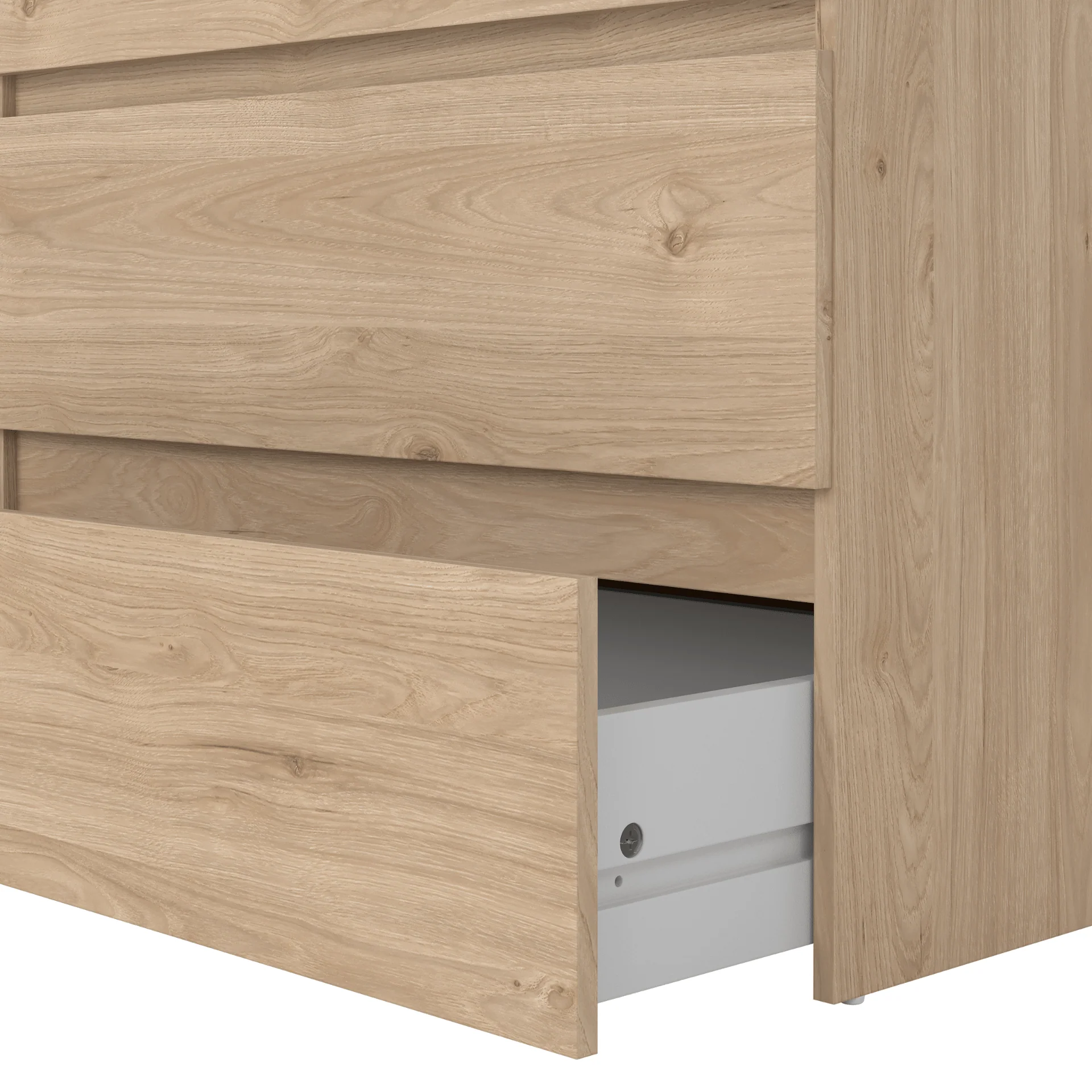 Maise cassettiera H:70 x L:70 x P:41 cm con 3 cassetti in look rovere - Image 6