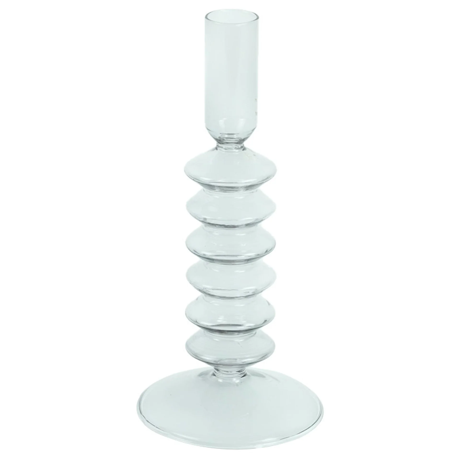 Chili portacandela in vetro grigio 21 cm - Image 3