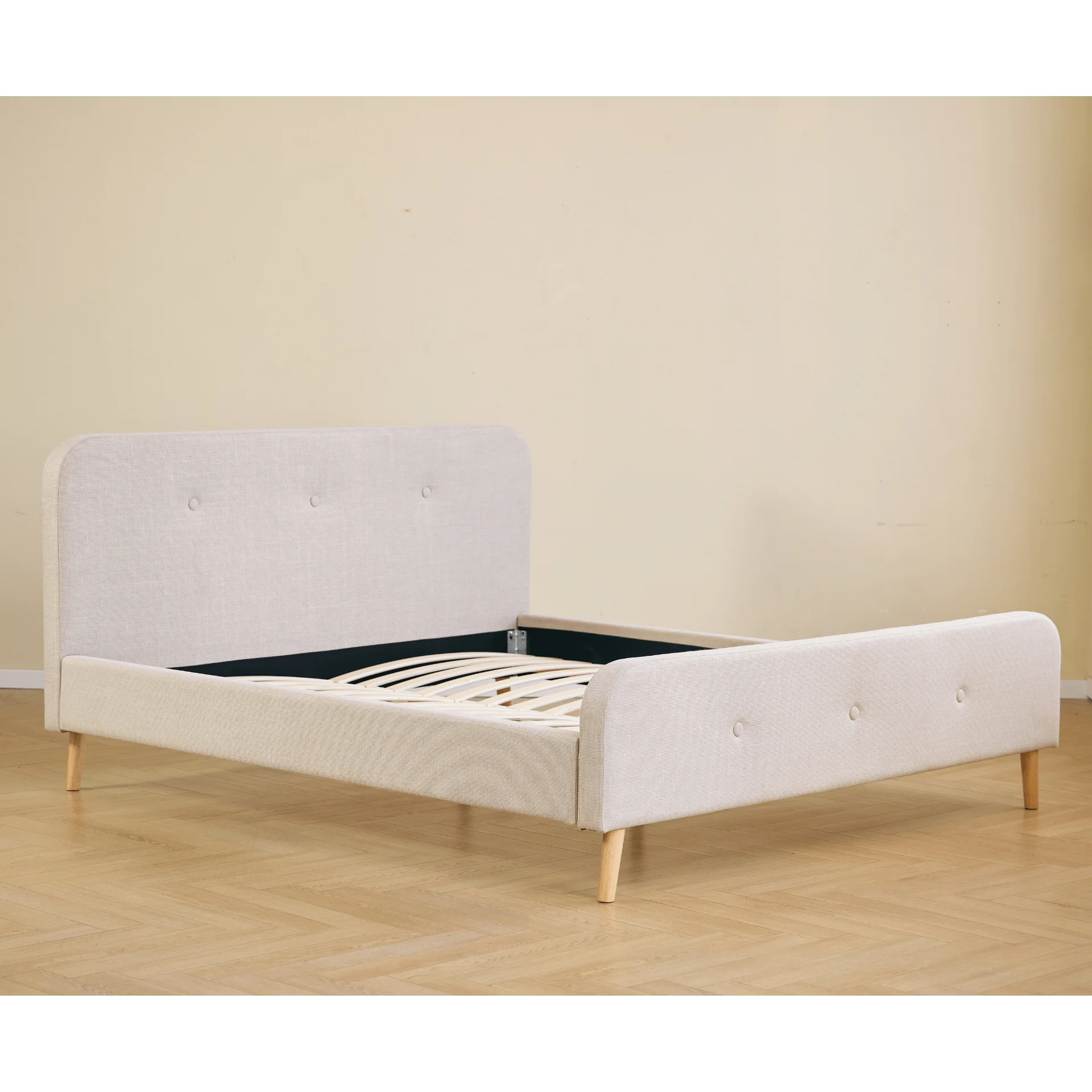 Struttura letto Christian in beige 180x200 cm - Image 5