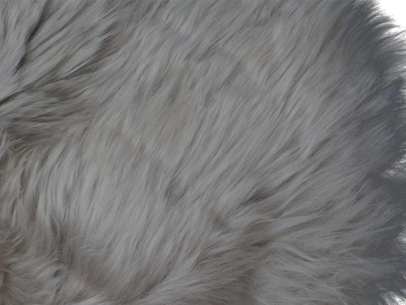 Cuscino in vera pelle di agnello - Grigio Ø40 cm - Image 5