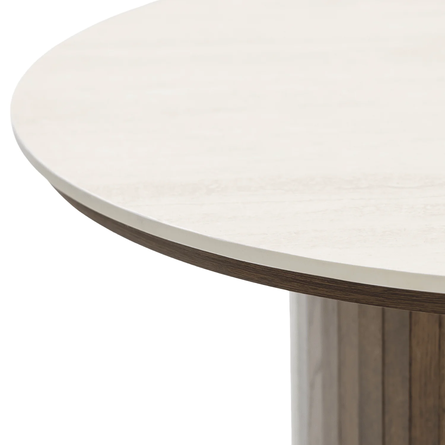 Enzo tavolino da soggiorno con piano in pietra e base a lamelle in rovere affumicato Ø78 cm - Image 10