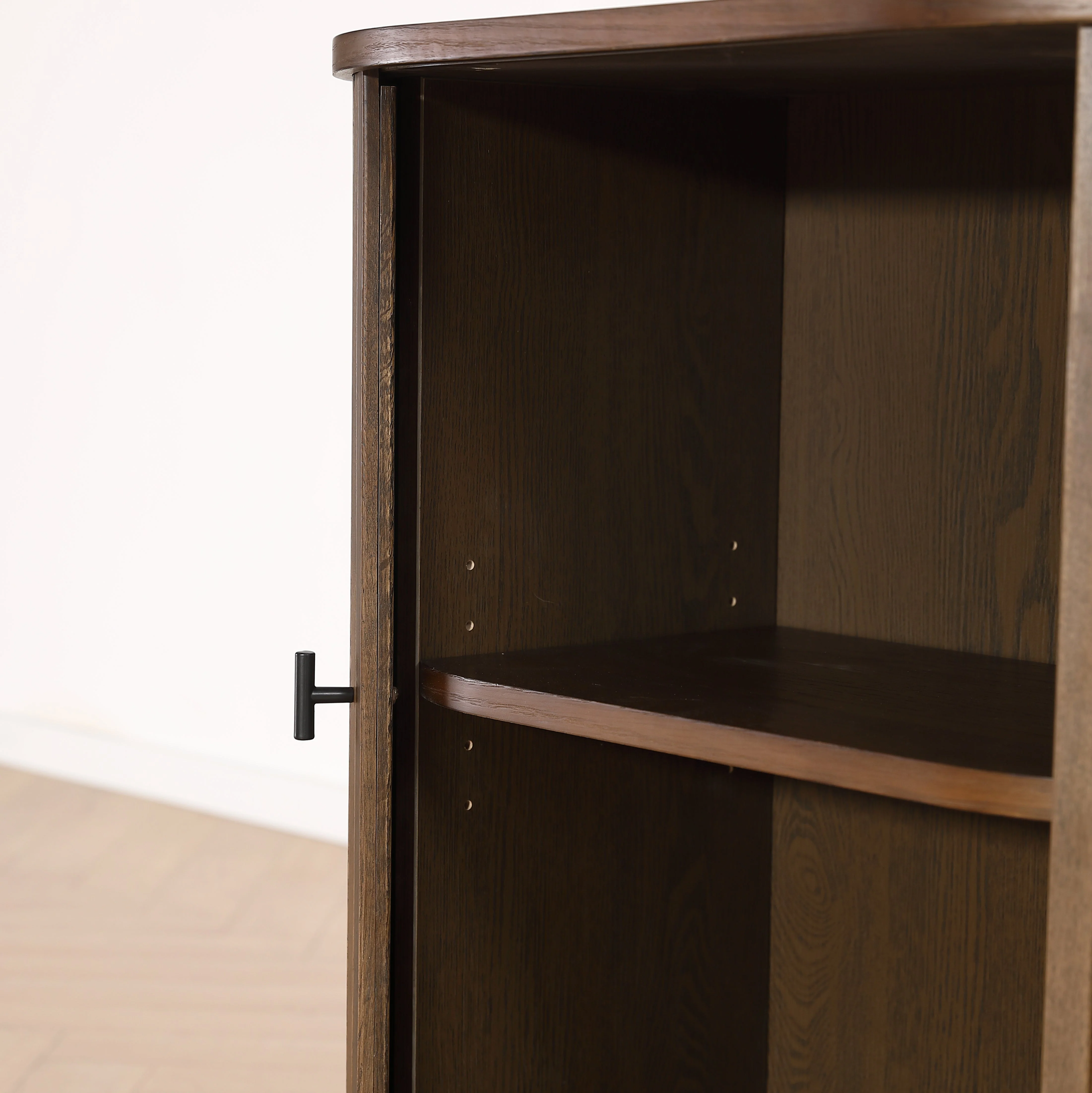 Florence - Mobile a persiana con doghe in rovere affumicato 70x40x85 cm - Image 4
