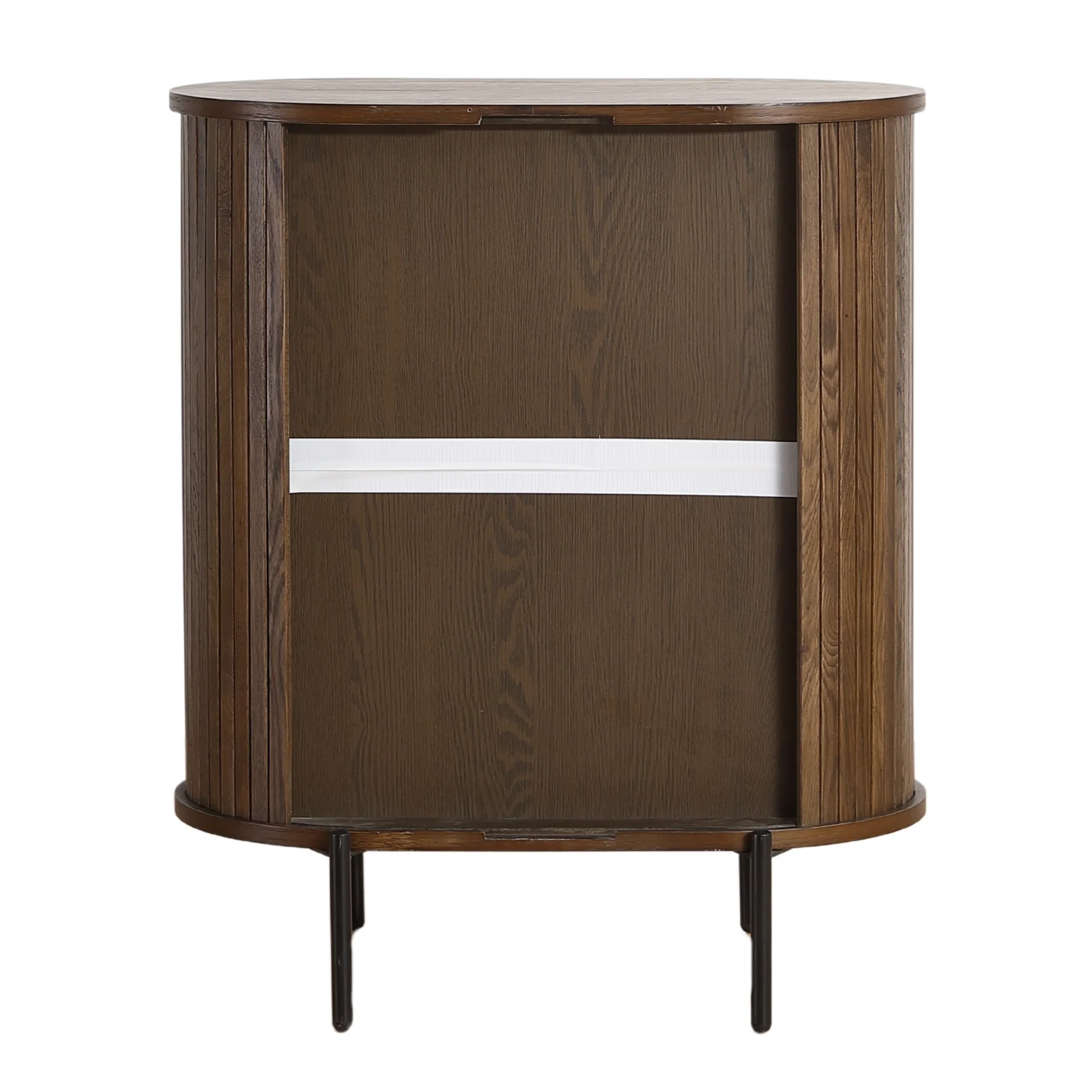 Florence - Mobile a persiana con doghe in rovere affumicato 70x40x85 cm - Image 8