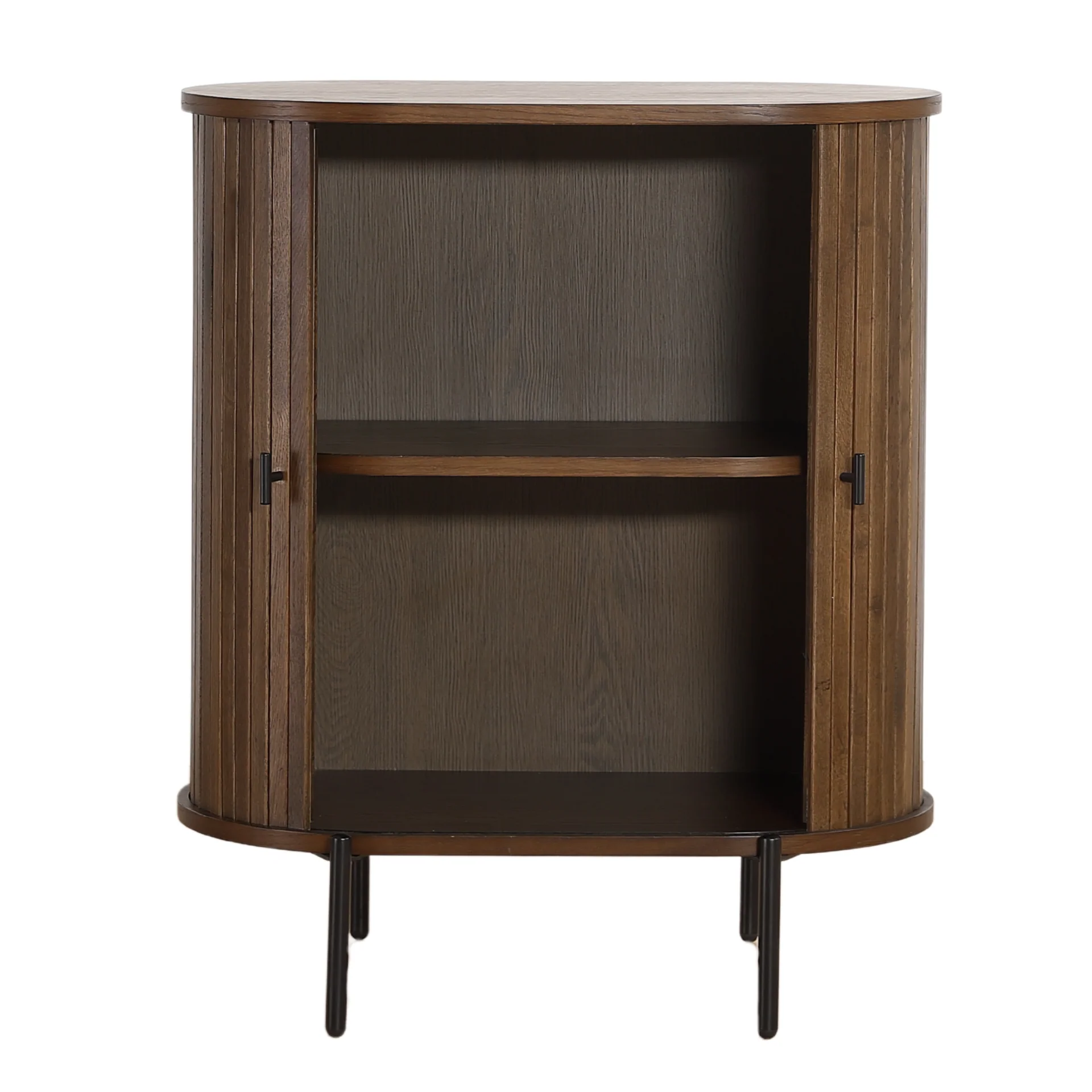 Florence - Mobile a persiana con doghe in rovere affumicato 70x40x85 cm - Image 9
