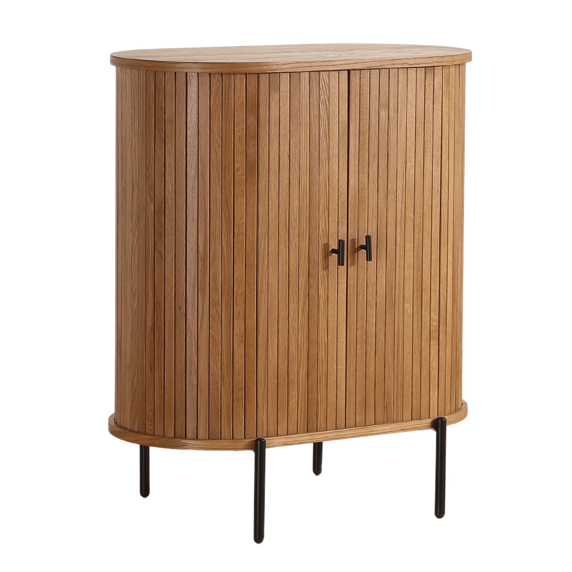 Florence - Mobile a persiane con lamelle in quercia 70x40x85 cm - Image 8