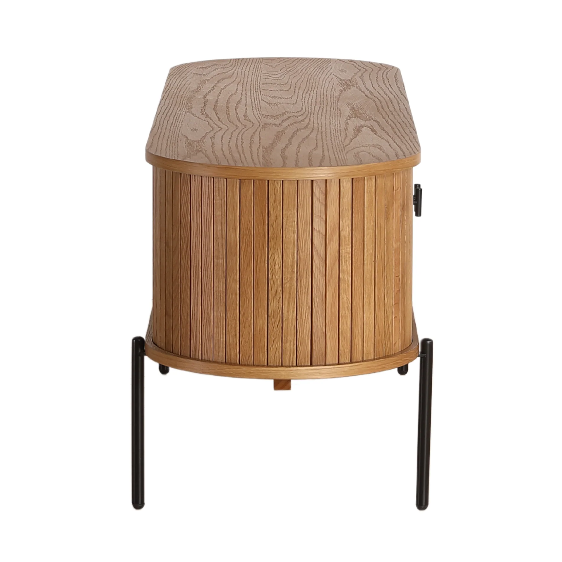 Florence - Tavolino porta TV con lamelle in quercia 138x40x55 cm - Image 10