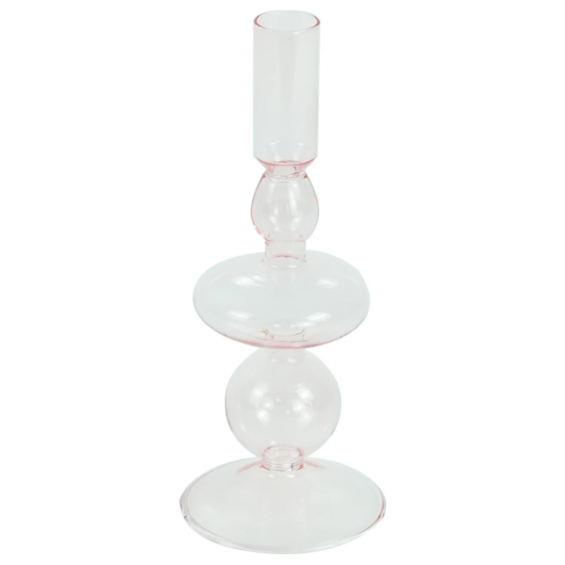 Gracie portacandela in vetro rosa 18 cm - Image 3