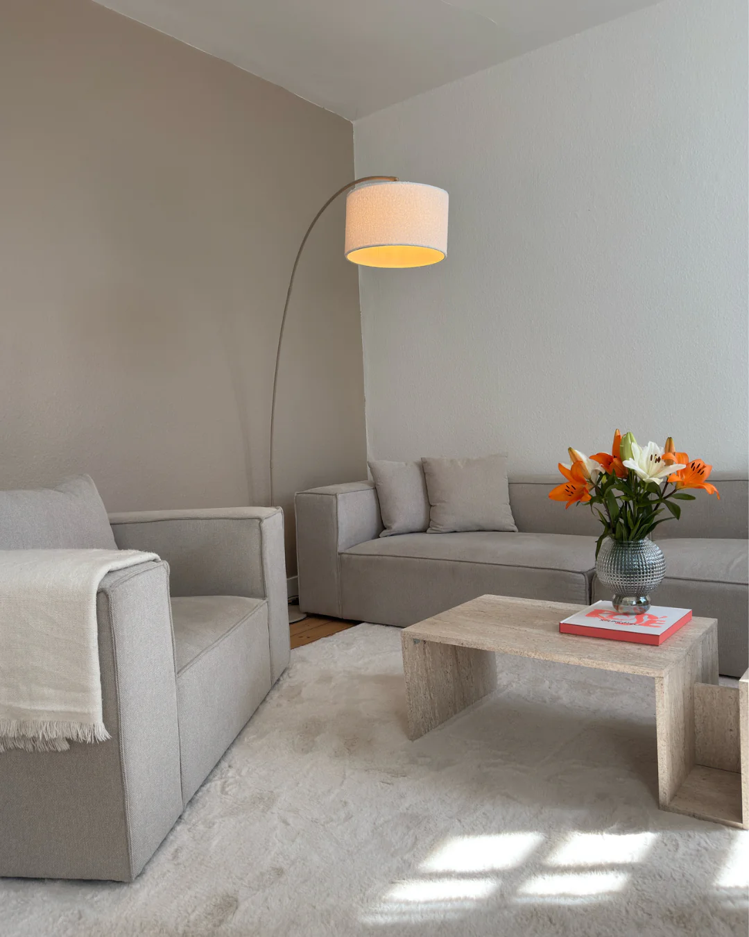 Hailey - Divano modulare angolare in beige con 4 moduli (Configurazione 2) L: 368 x P: 247 x H: 65 cm - Image 3