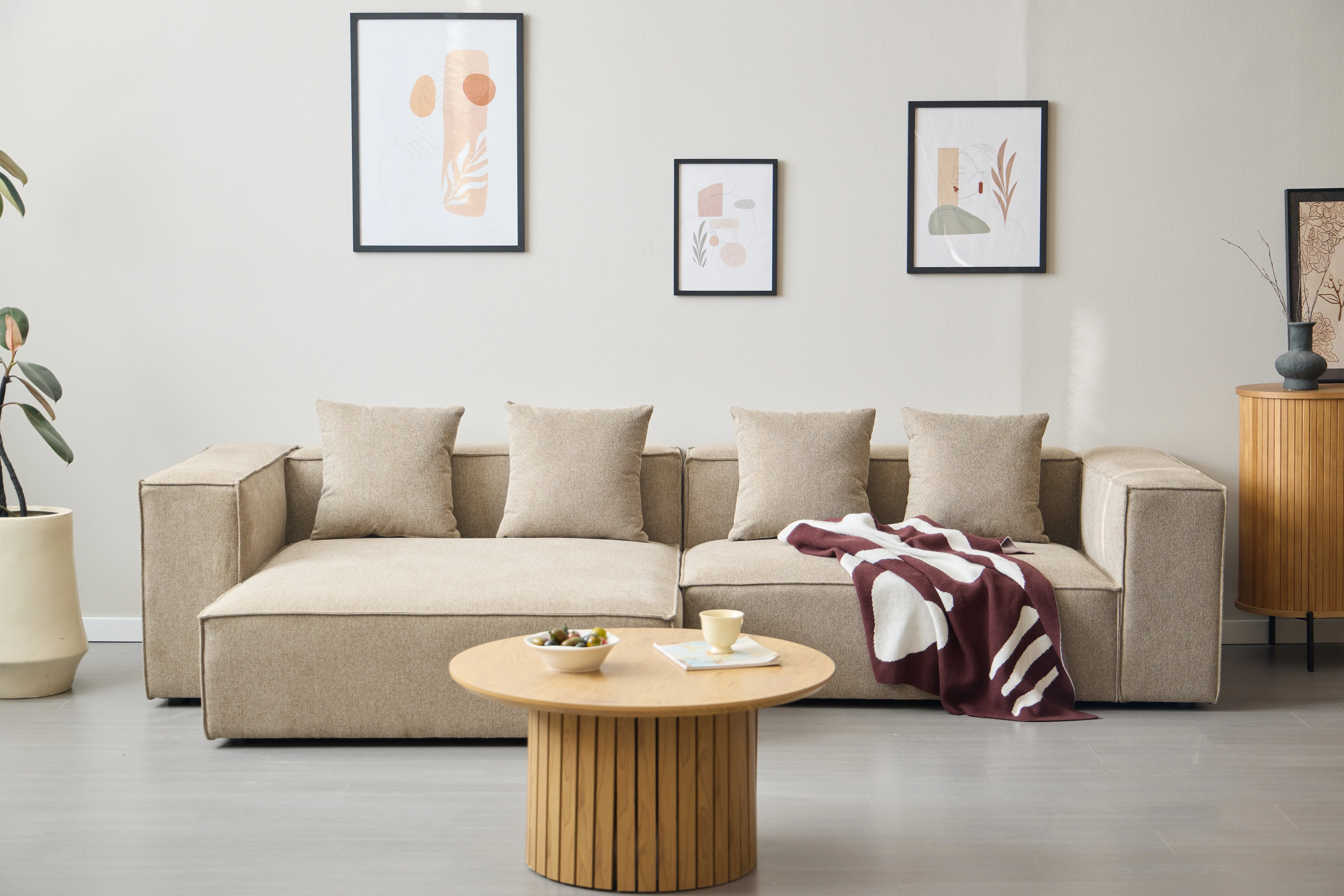 Hailey modulo angolare in sabbia L: 100 x P: 100 x A: 65 cm - Image 3