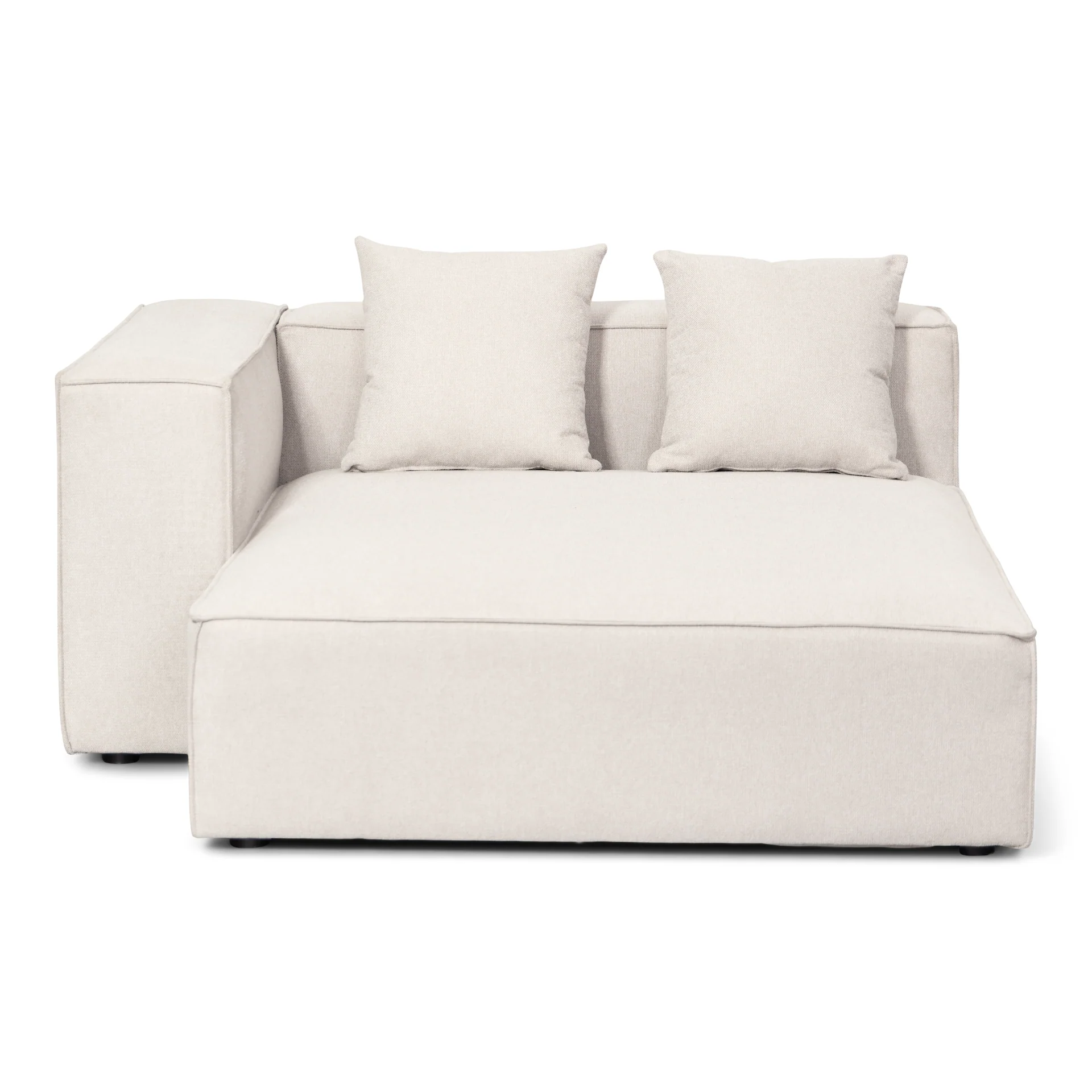 Hailey - Modulo chaise longue sinistra in beige L: 147 X P: 148 X H: 65 cm
