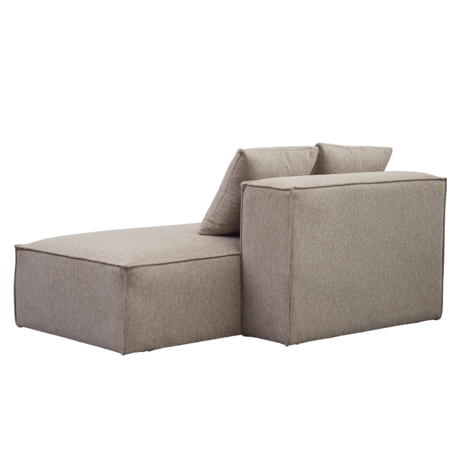 Hailey modulo con schienale mezzo a destra in sabbia L: 148 x P: 100 x A: 65 cm - Image 6