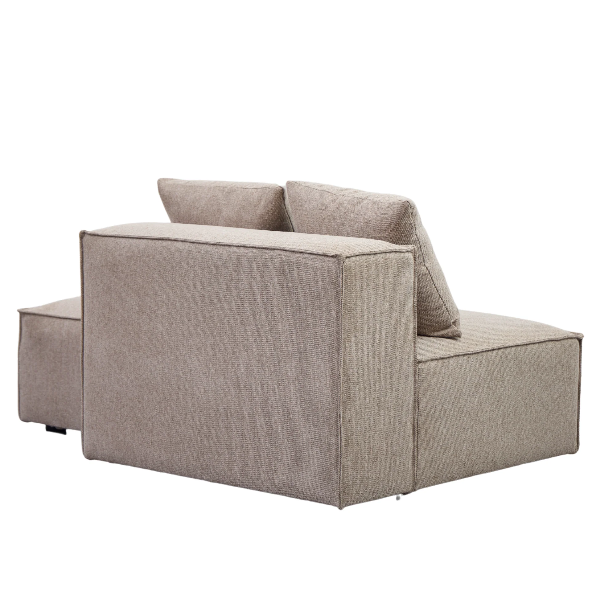 Hailey modulo con schienale mezzo a destra in sabbia L: 148 x P: 100 x A: 65 cm - Image 8
