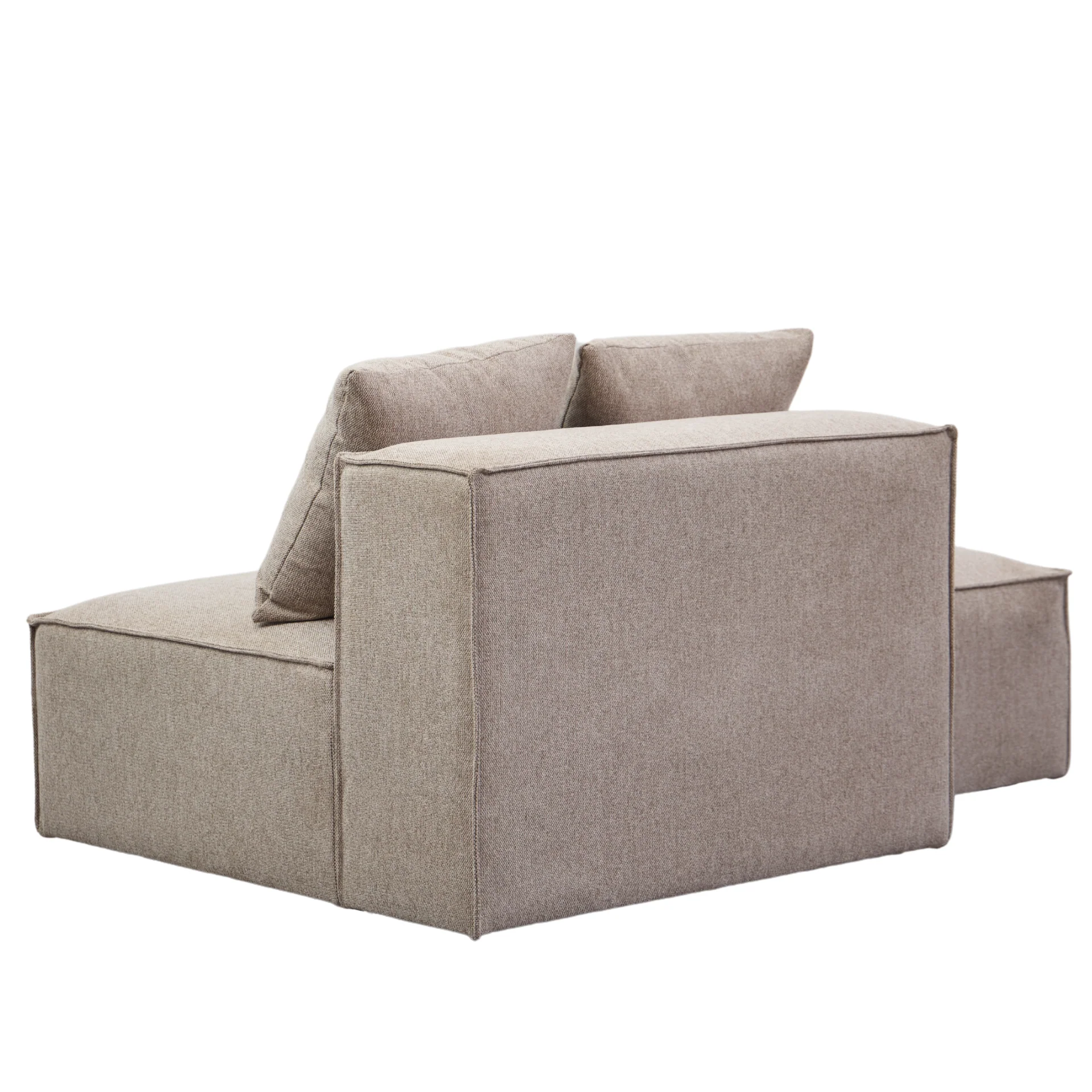 Hailey modulo con schienale mezzo a sinistra in sabbia L: 148 x P: 100 x A: 65 cm - Image 6