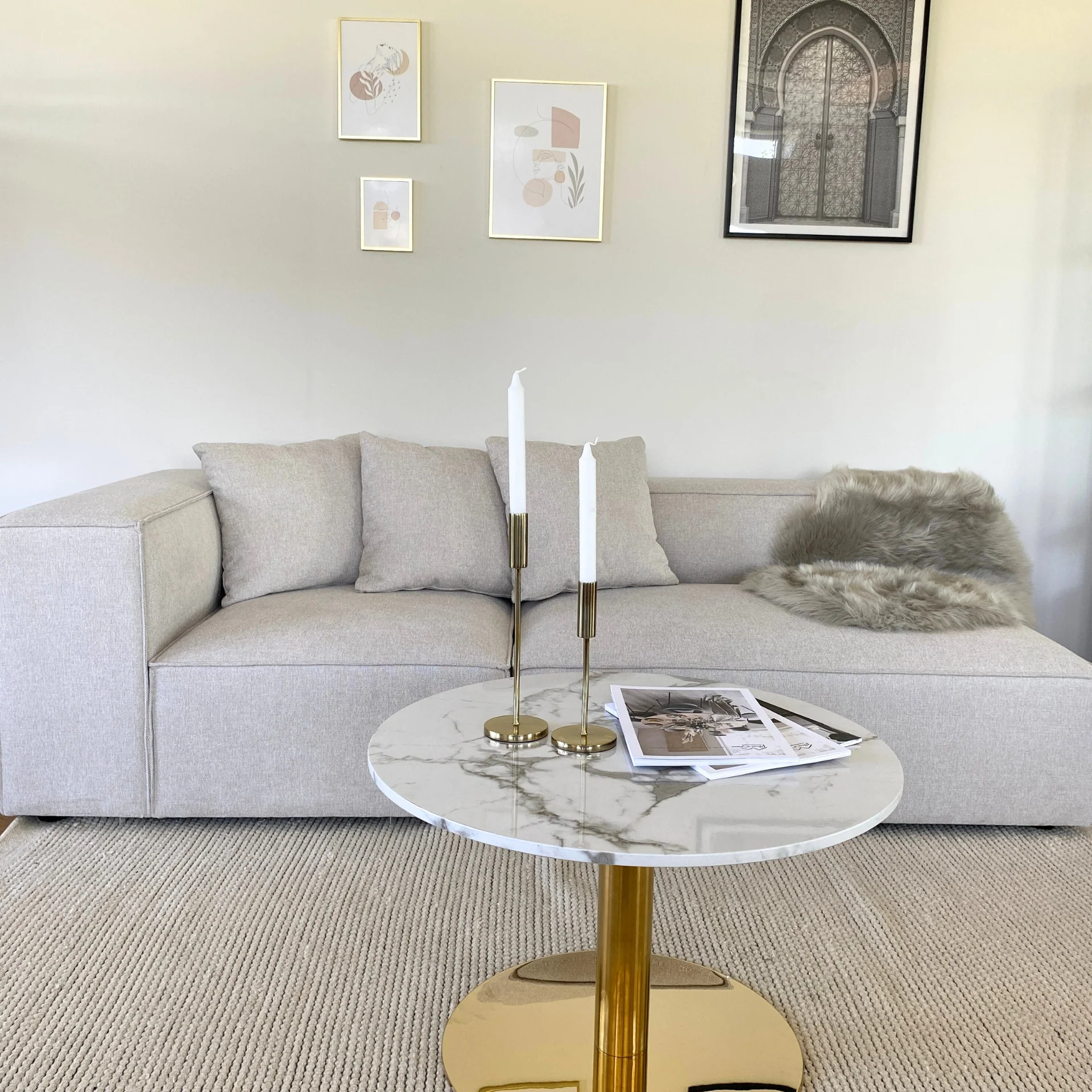 Hailey - Modulo d'angolo in beige L: 100 X P: 100 X H: 65 cm - Image 3