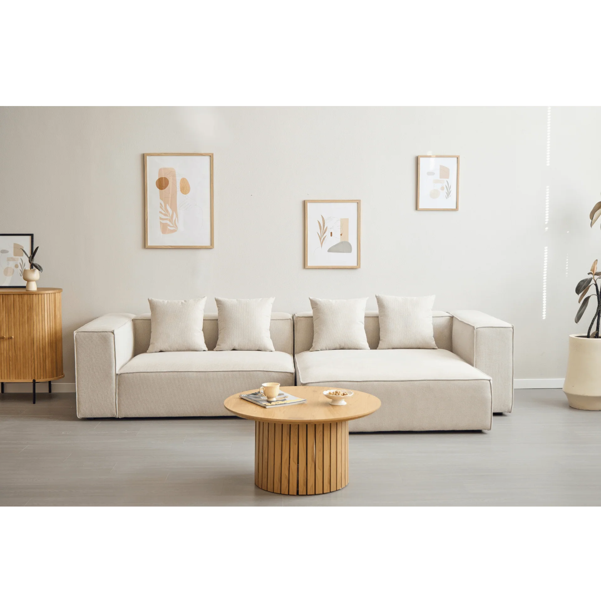 Hailey - Modulo destro in beige L: 147 x P: 100 x H: 65 cm - Image 2