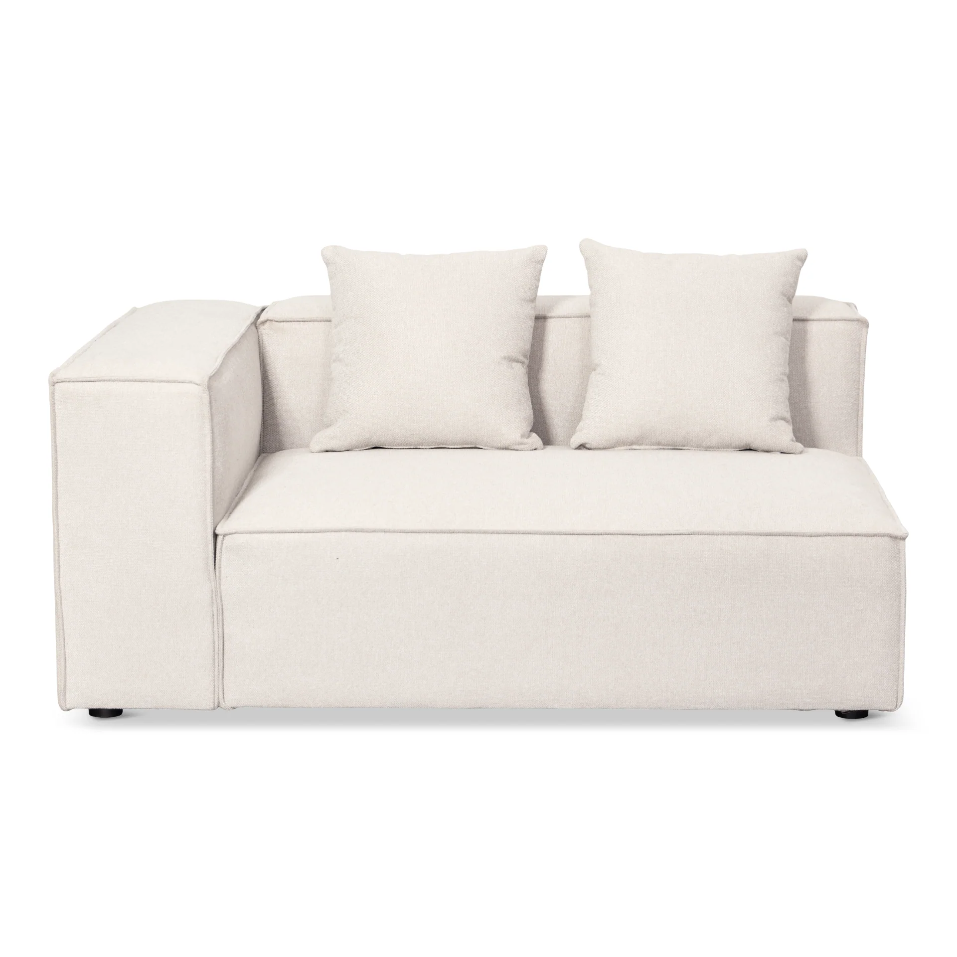 Hailey - Modulo sinistro in beige L: 147 X P: 100 X A: 65 Cm