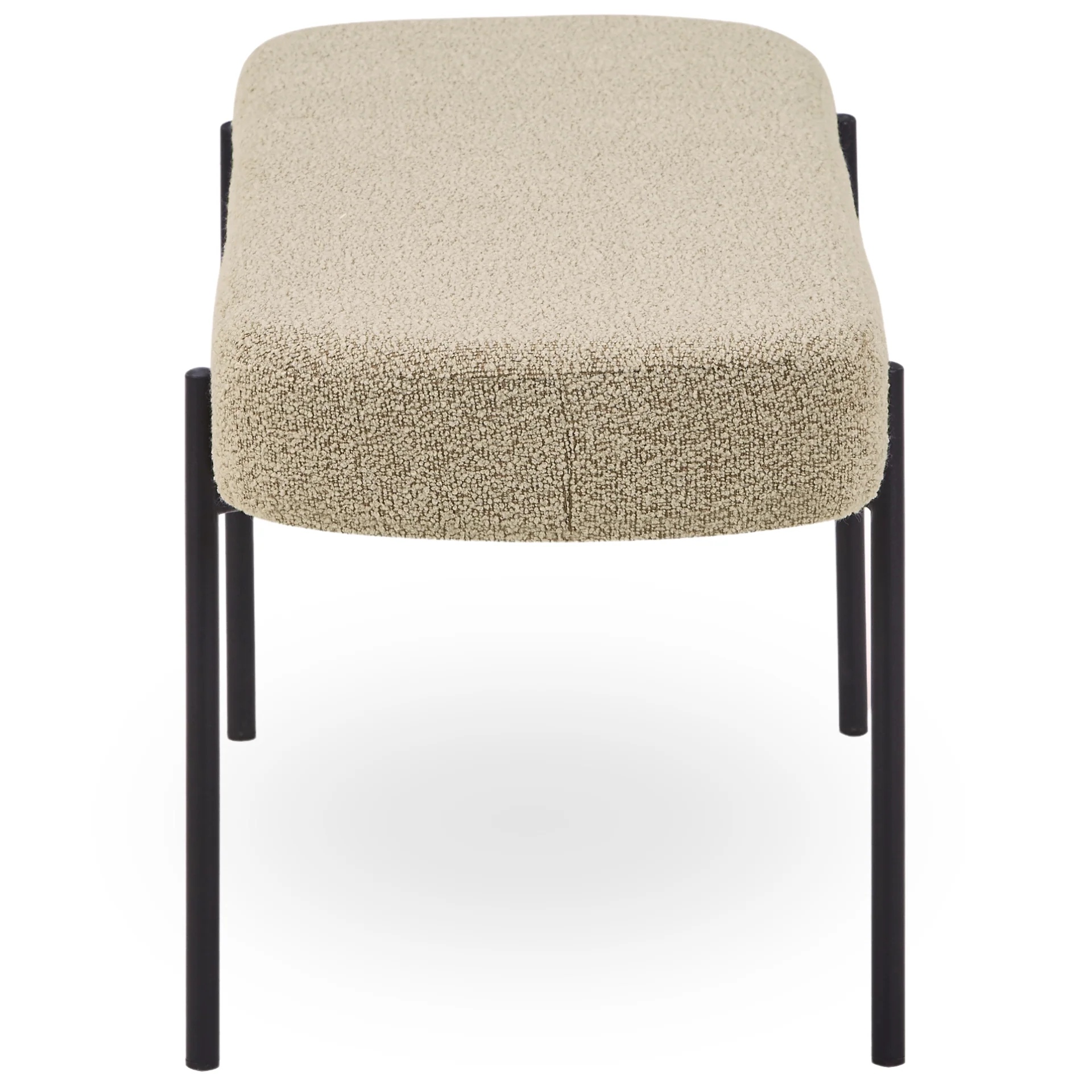 Helena panca in bouclé beige 100x36x43 cm - Image 3