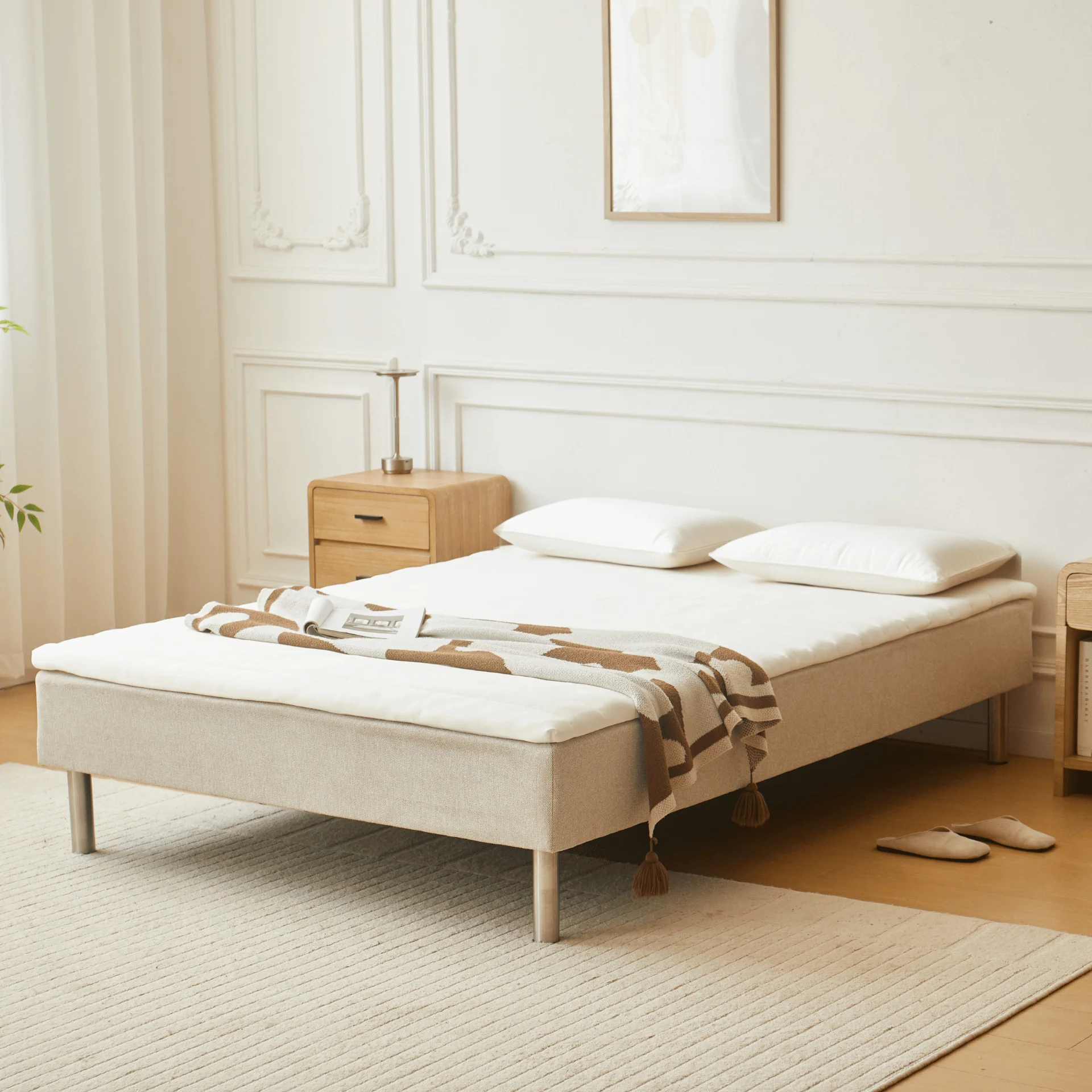 Henry topper bianco in schiuma PU 140x200x4 cm - Image 2