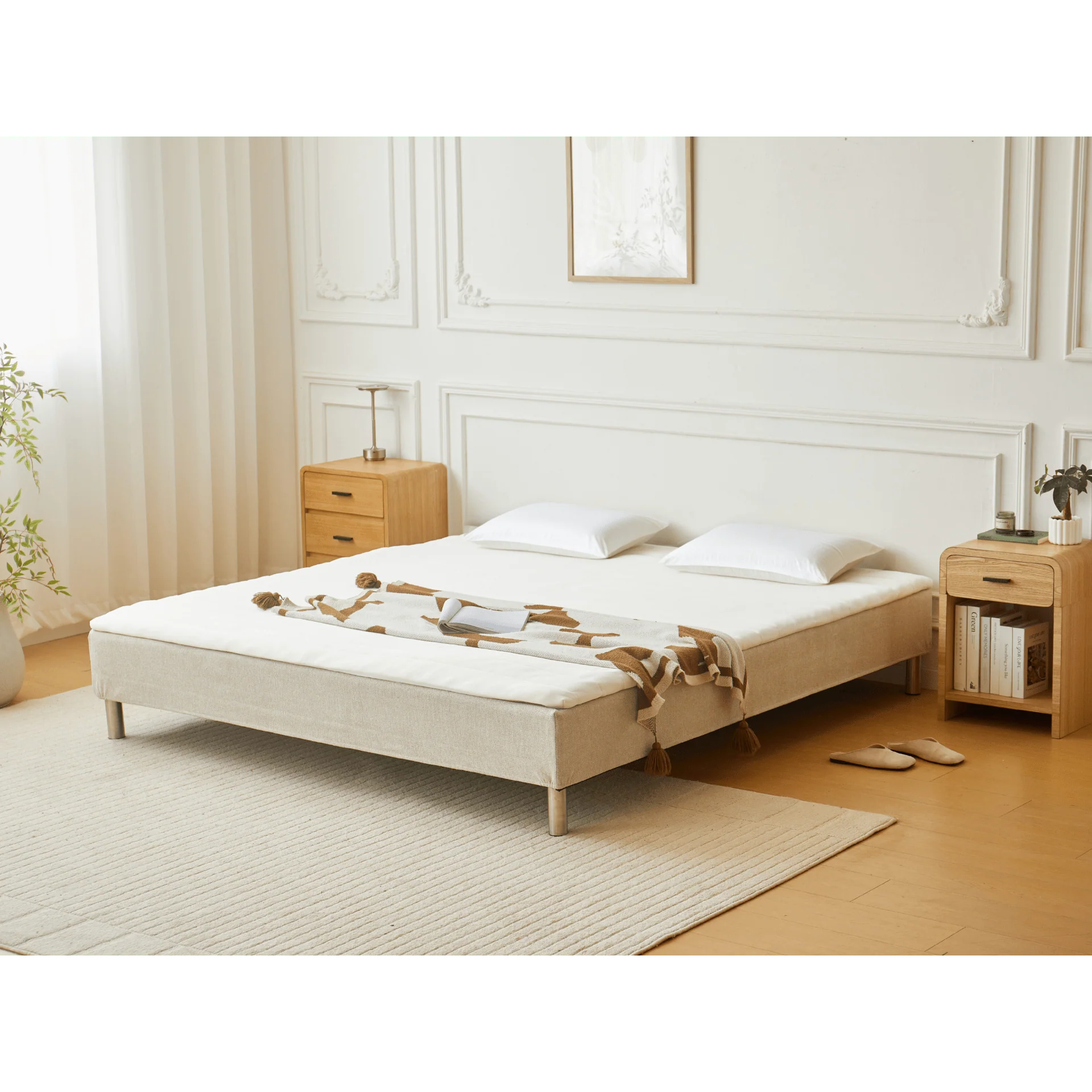 Henry topper bianco in schiuma PU 180x200x4 cm - Image 2