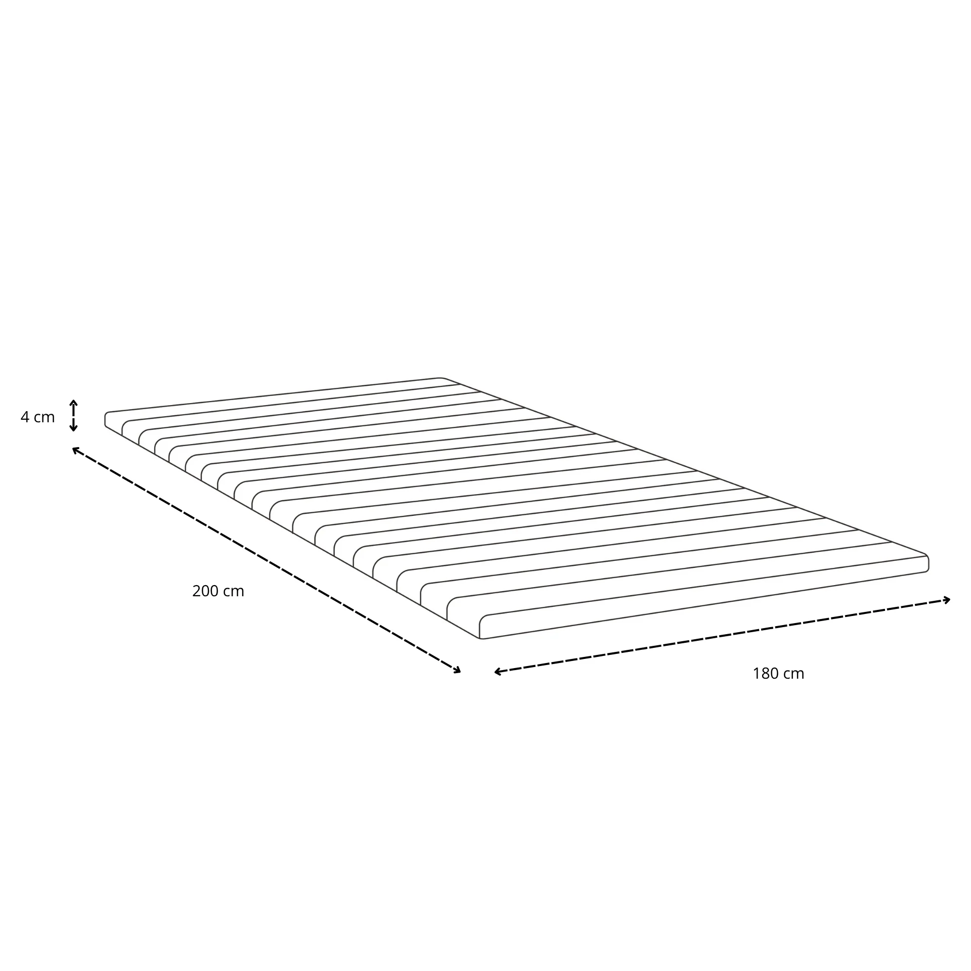 Henry topper bianco in schiuma PU 180x200x4 cm - Image 6