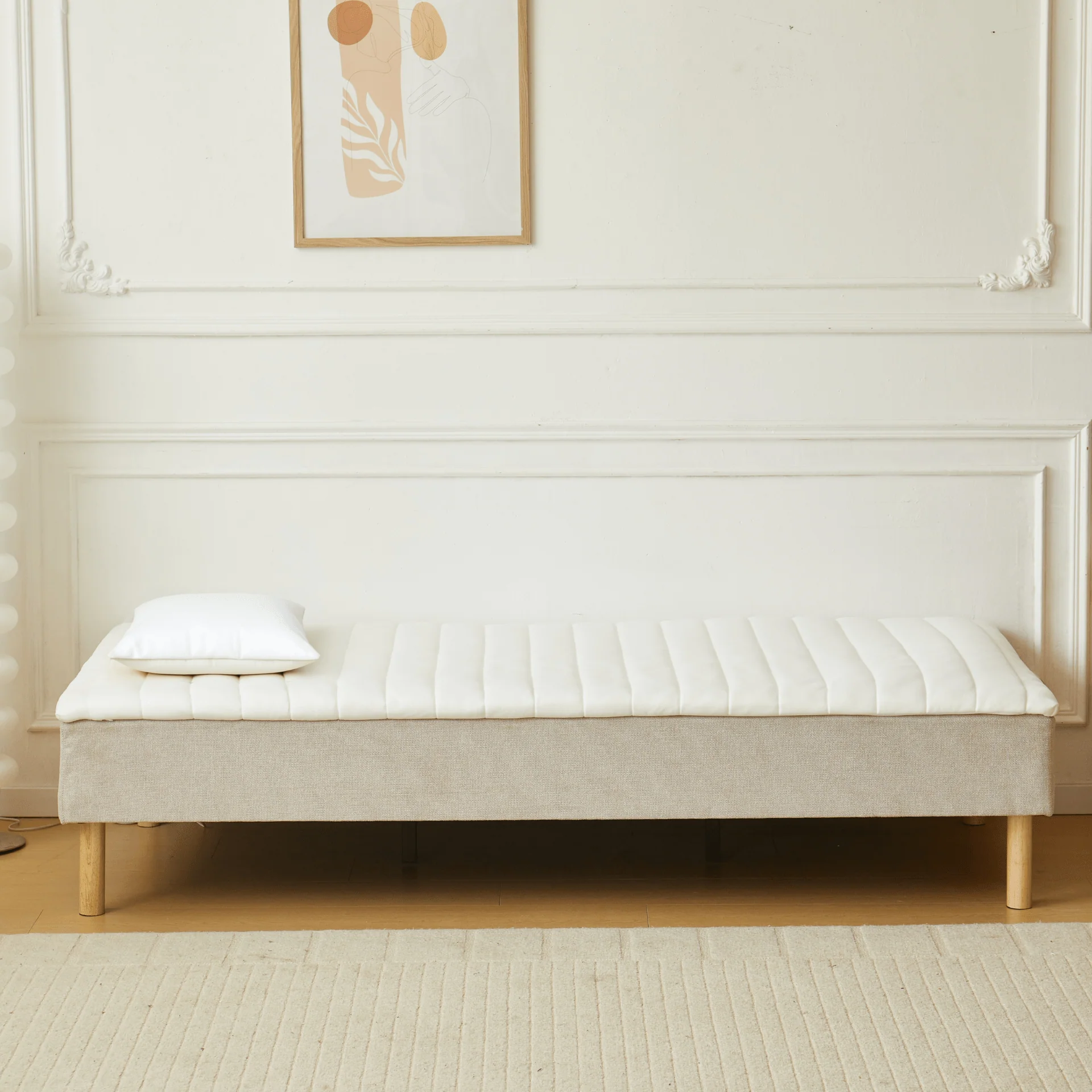 Henry topper bianco in schiuma PU 90x200x4 cm - Image 4