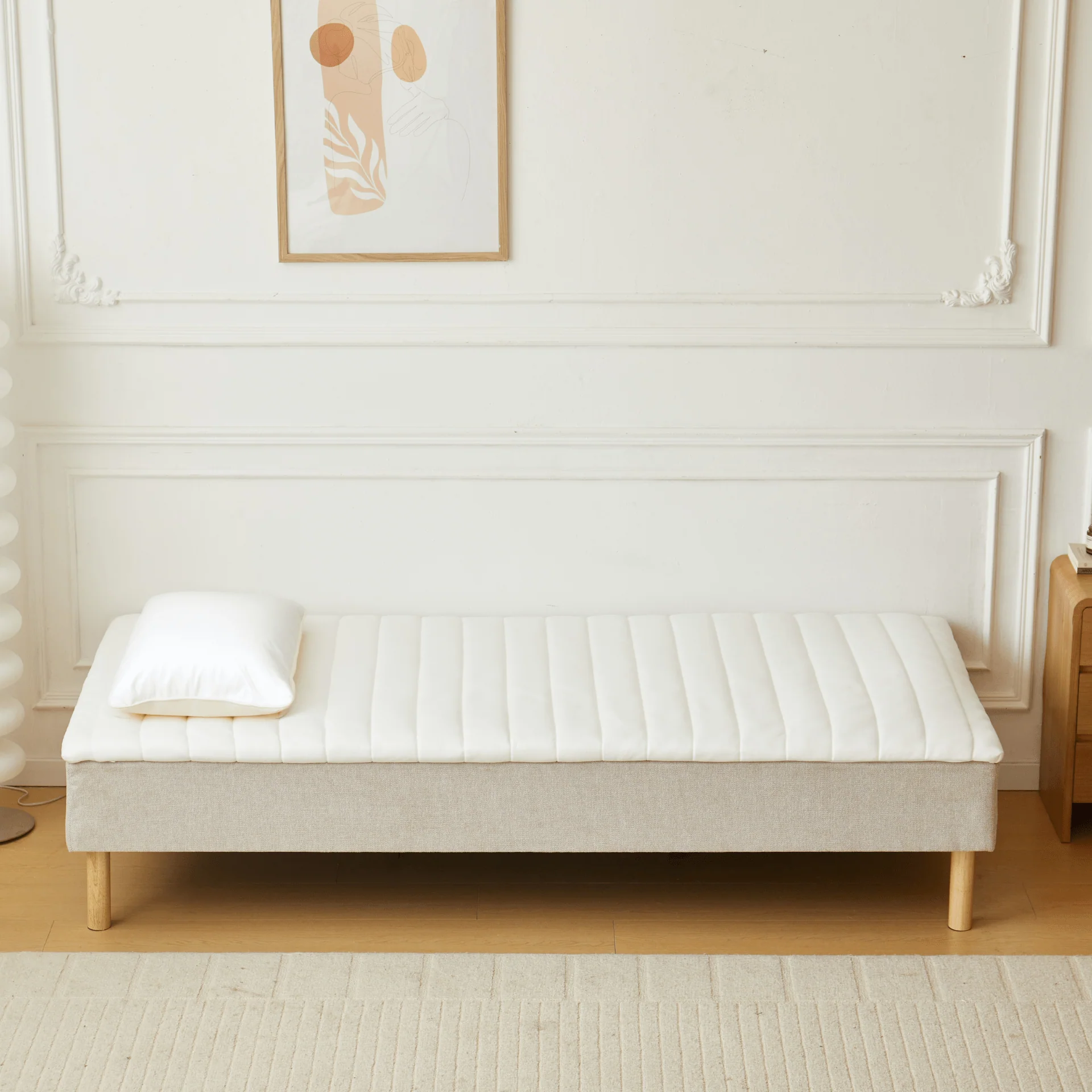 Henry topper bianco in schiuma PU 90x200x4 cm - Image 6