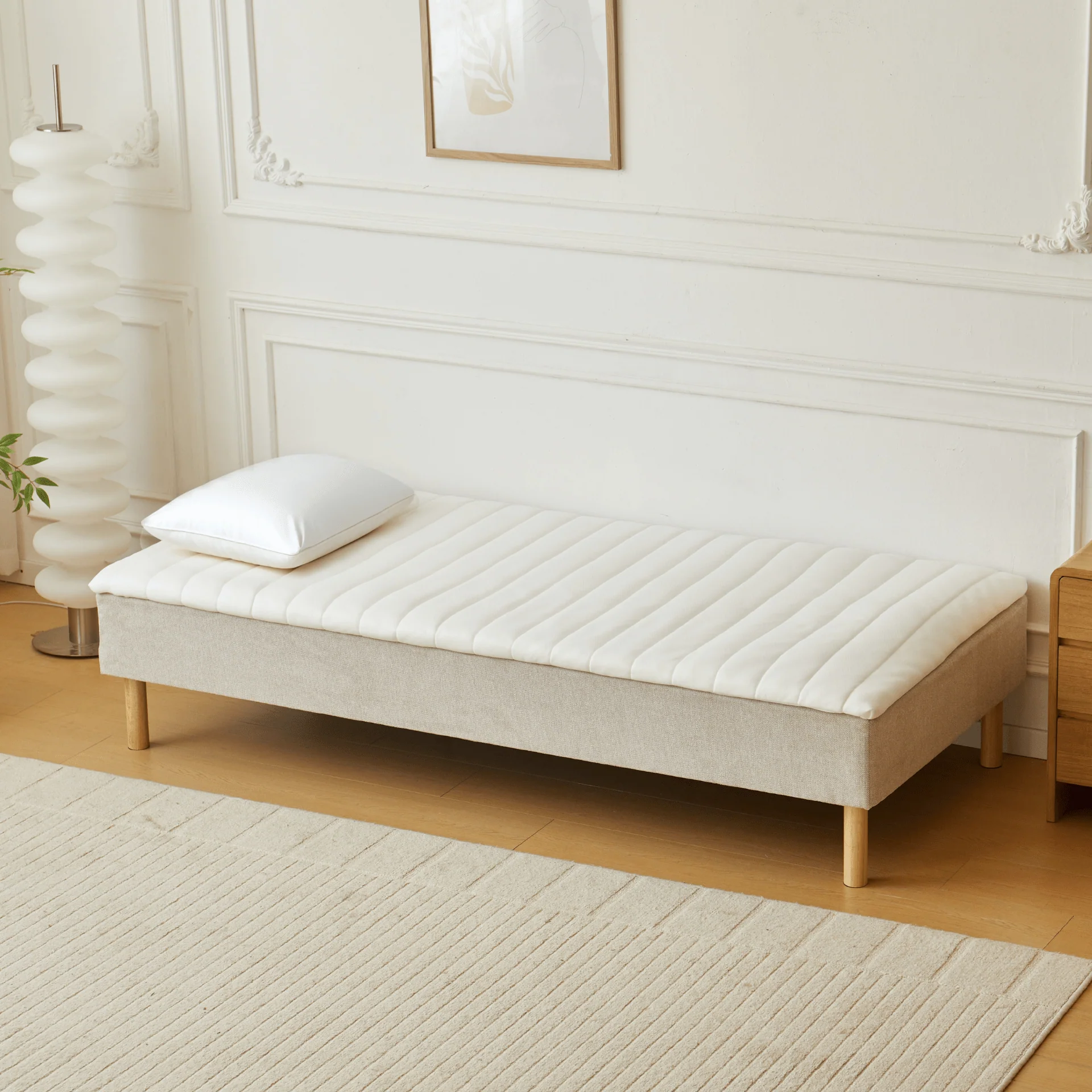 Henry topper bianco in schiuma PU 90x200x4 cm - Image 7