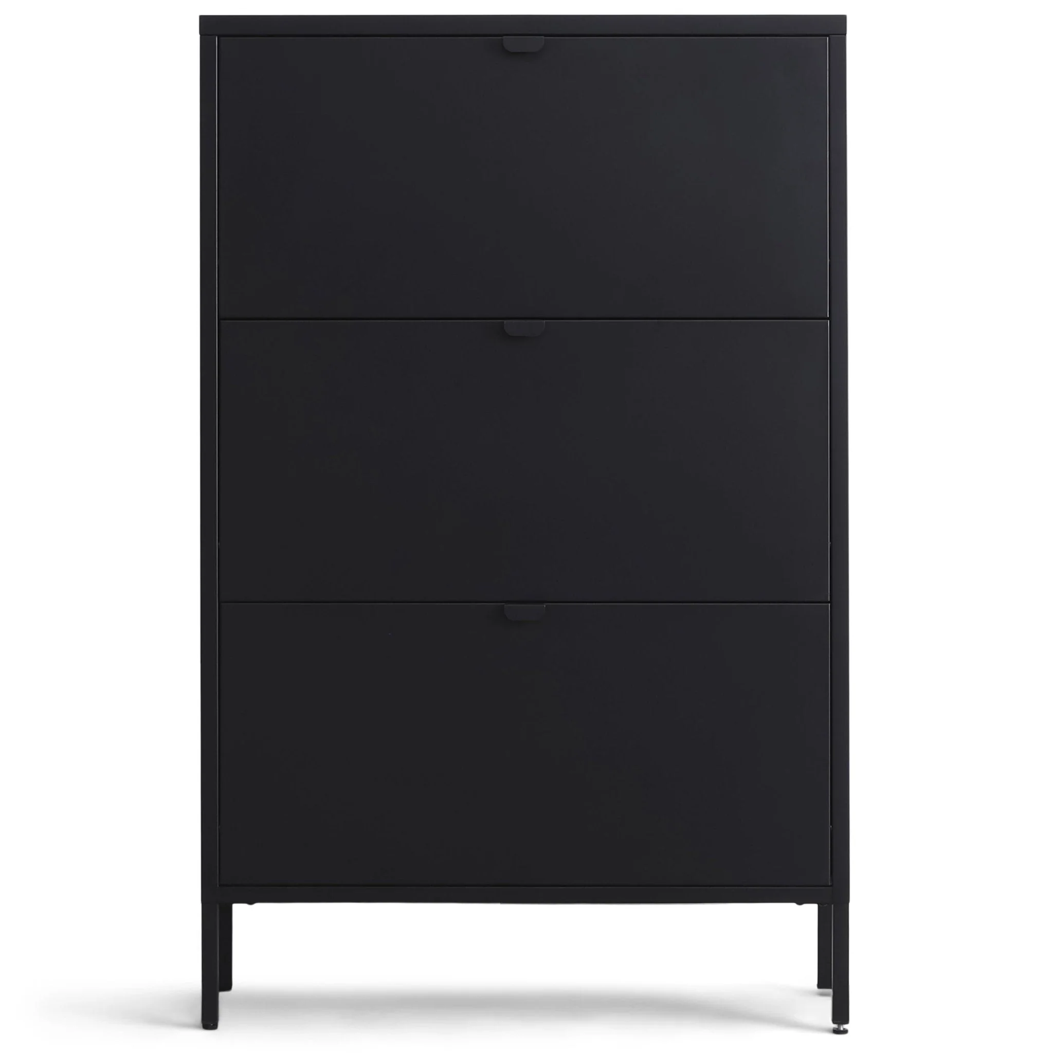 Herman Armadio Scarpe - Metallo Nero con 3 scomparti - 80x26x125 cm - Image 4