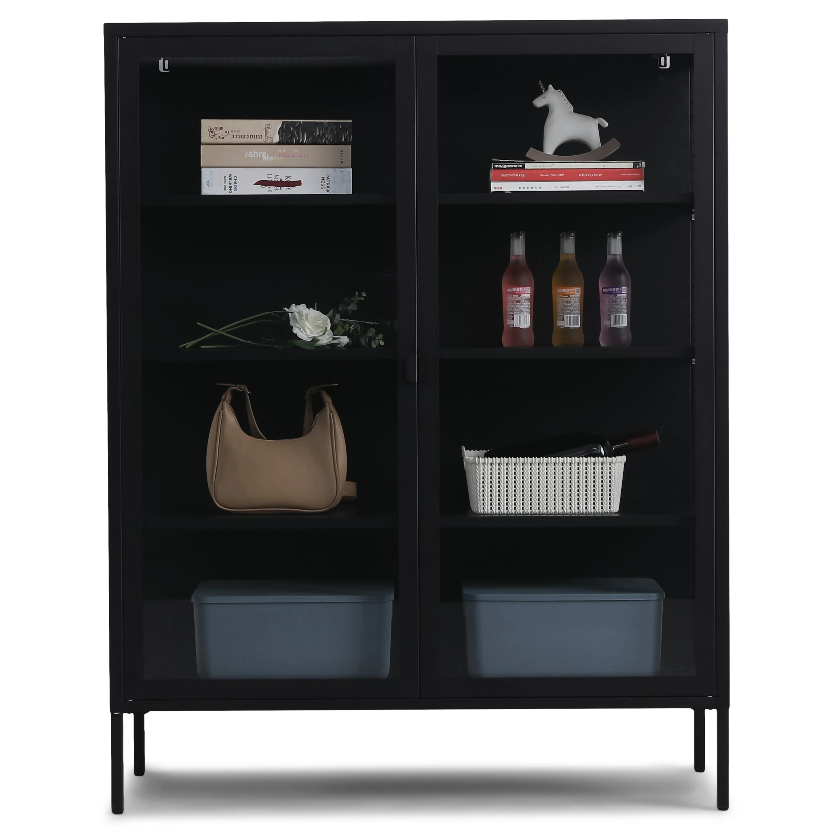 Herman - Mobiletto espositore - Metallo/ vetro nero - 110x40x140 cm. - Image 4