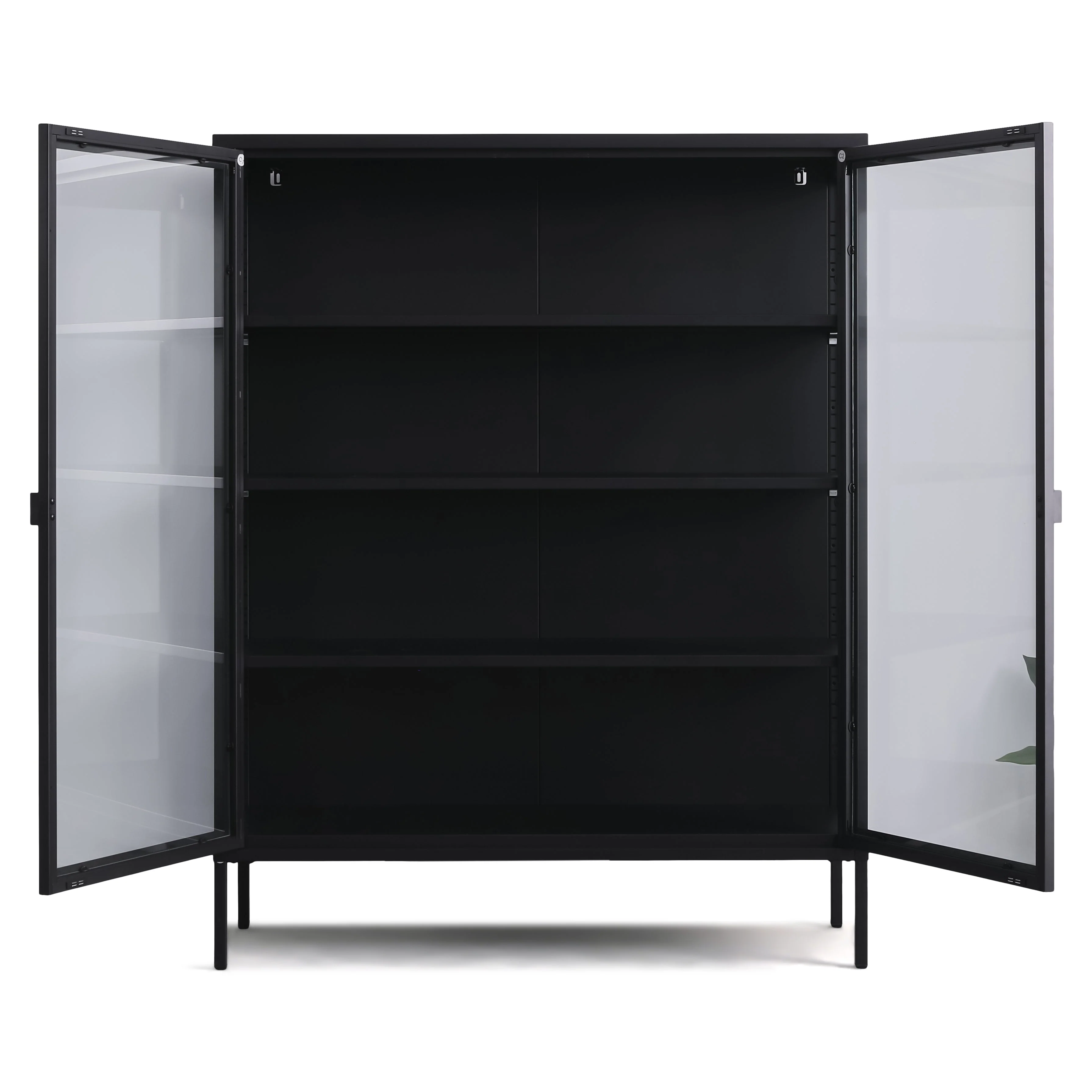 Herman - Mobiletto espositore - Metallo/ vetro nero - 110x40x140 cm. - Image 6