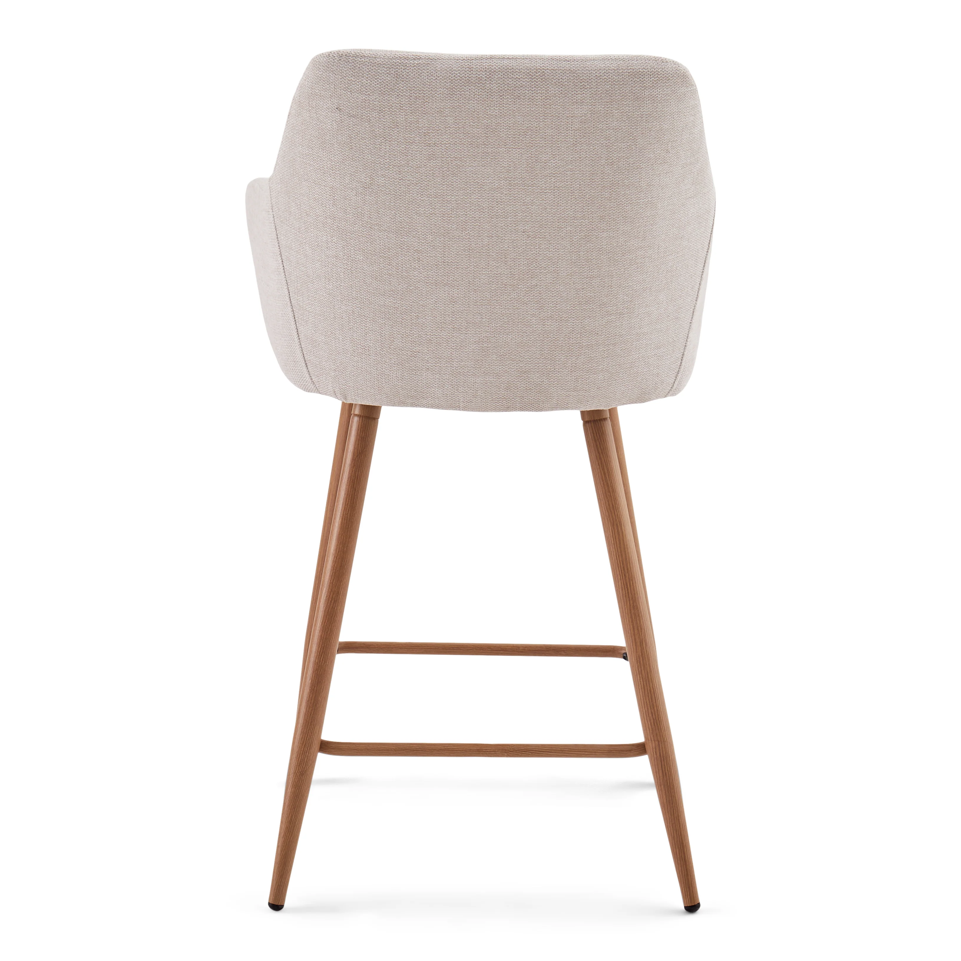 Jenna Sgabello da bar - tessuto beige con braccioli 65 cm - Image 3