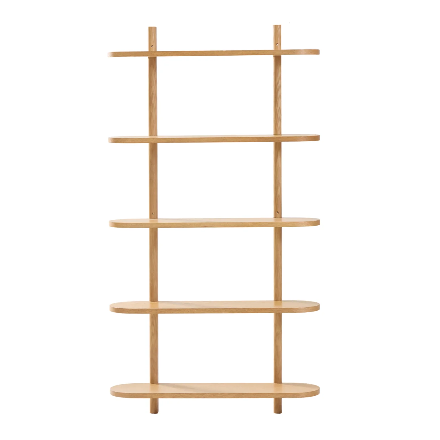 Scaffale da parete in rovere Juliet con 5 ripiani H:140 x L:22 x L:75 cm - Image 10
