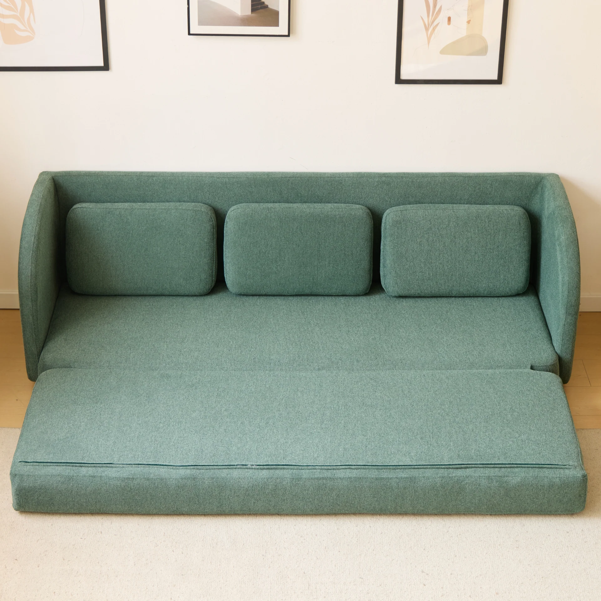 Katarina - Divano letto pieghevole verde L: 217 x P: 77/145 x A: 75 cm - Image 5