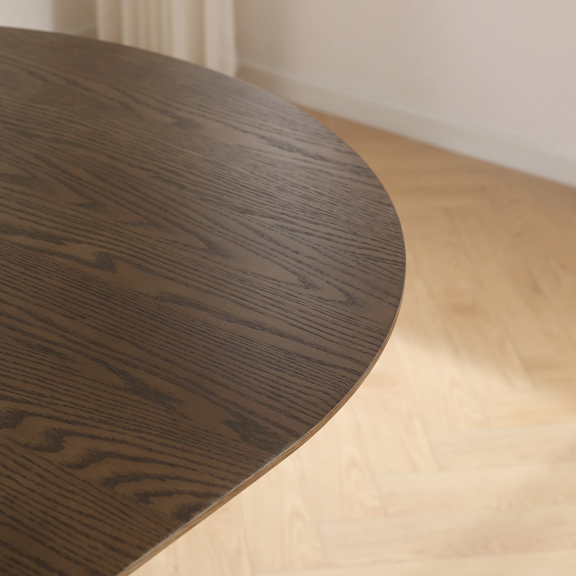 Lewis – Tavolo da pranzo ovale con lamelle in impiallacciatura rovere affumicato con allunga 200/250/300 cm – 2 prolunghe incluse - Image 10